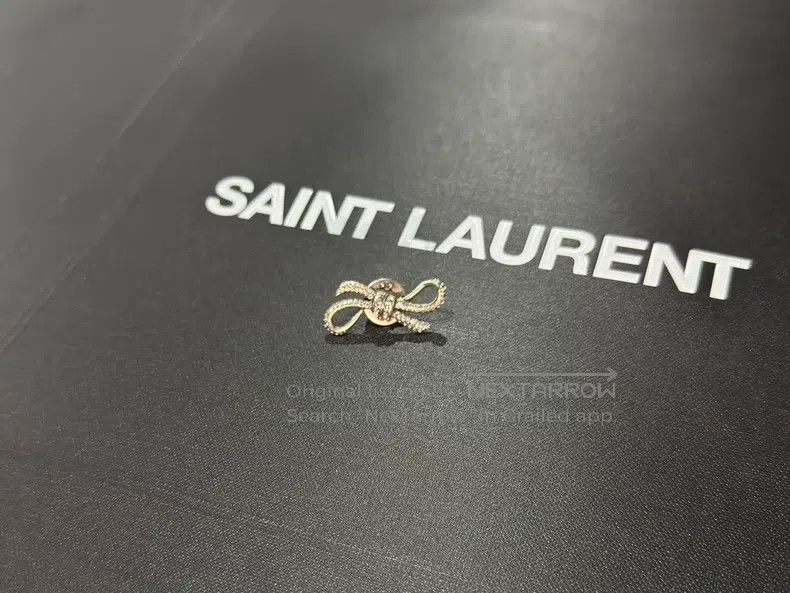 Saint Laurent Paris Saint Laurent Paris Crystal Bow Brooch Size ONE SIZE - 2 Thumbnail