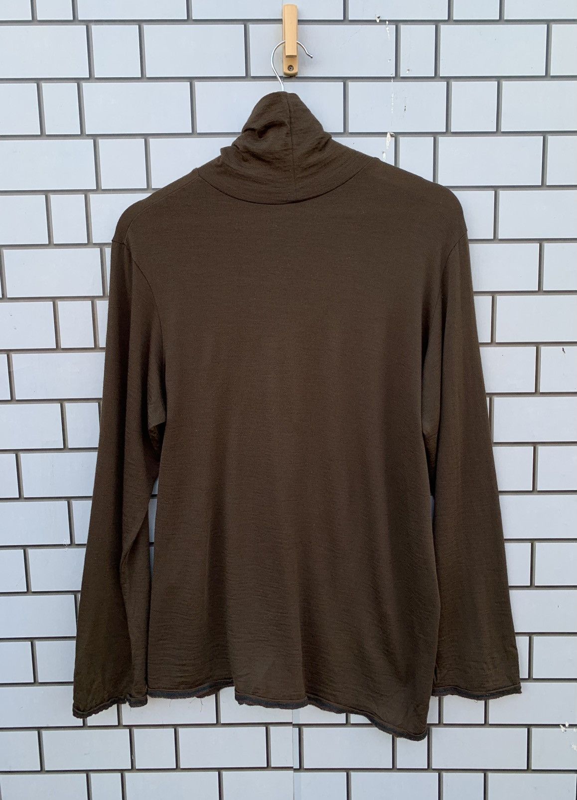 Yohji Yamamoto Vintage Yohji Yamamoto Long Sleeve Tshirts Size US M / EU 48-50 / 2 - 2 Thumbnail