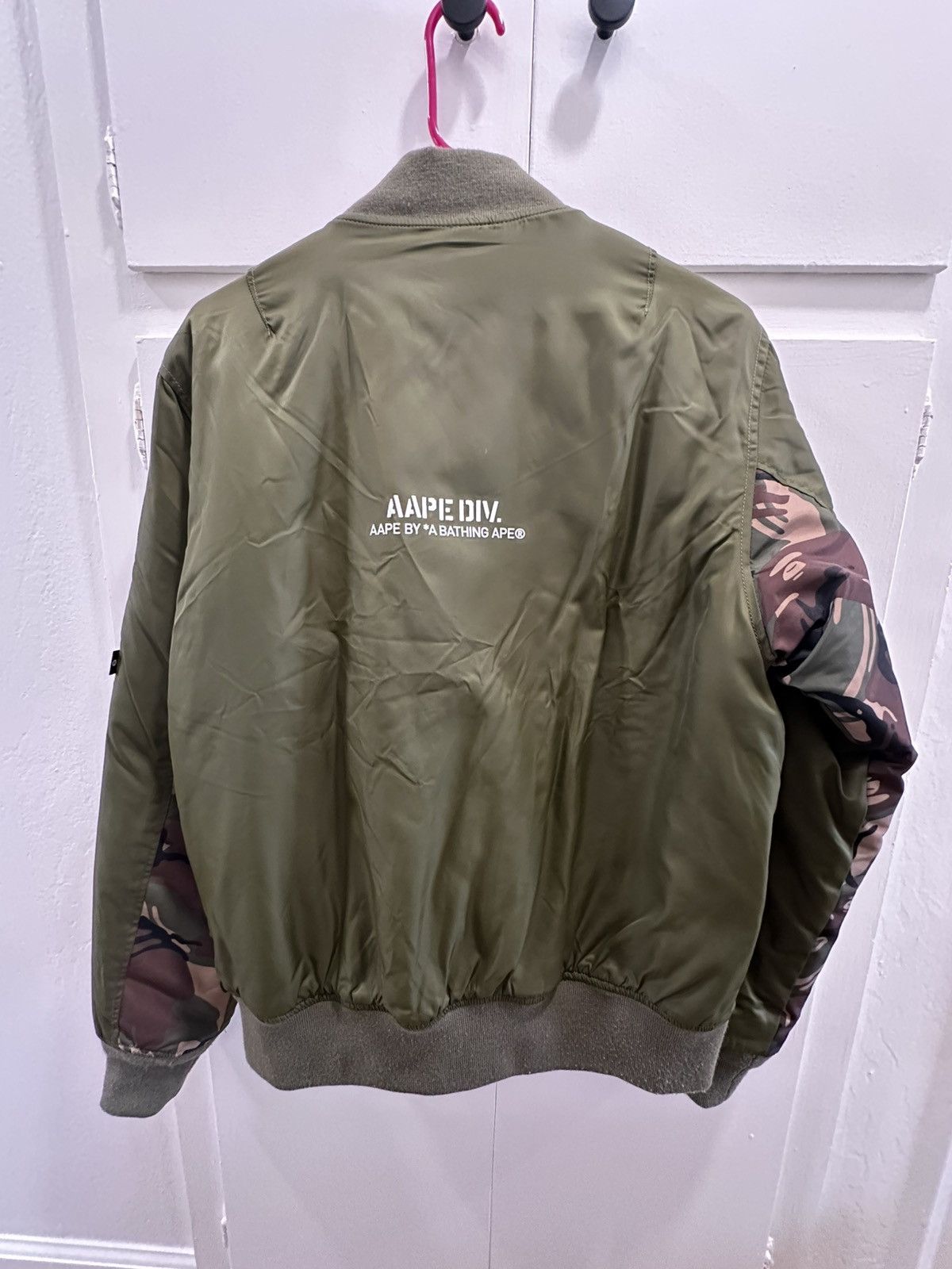 Aape AAPE by A Bathing Ape Olive Green Bomber Jacket Size US M / EU 48-50 / 2 - 2 Thumbnail