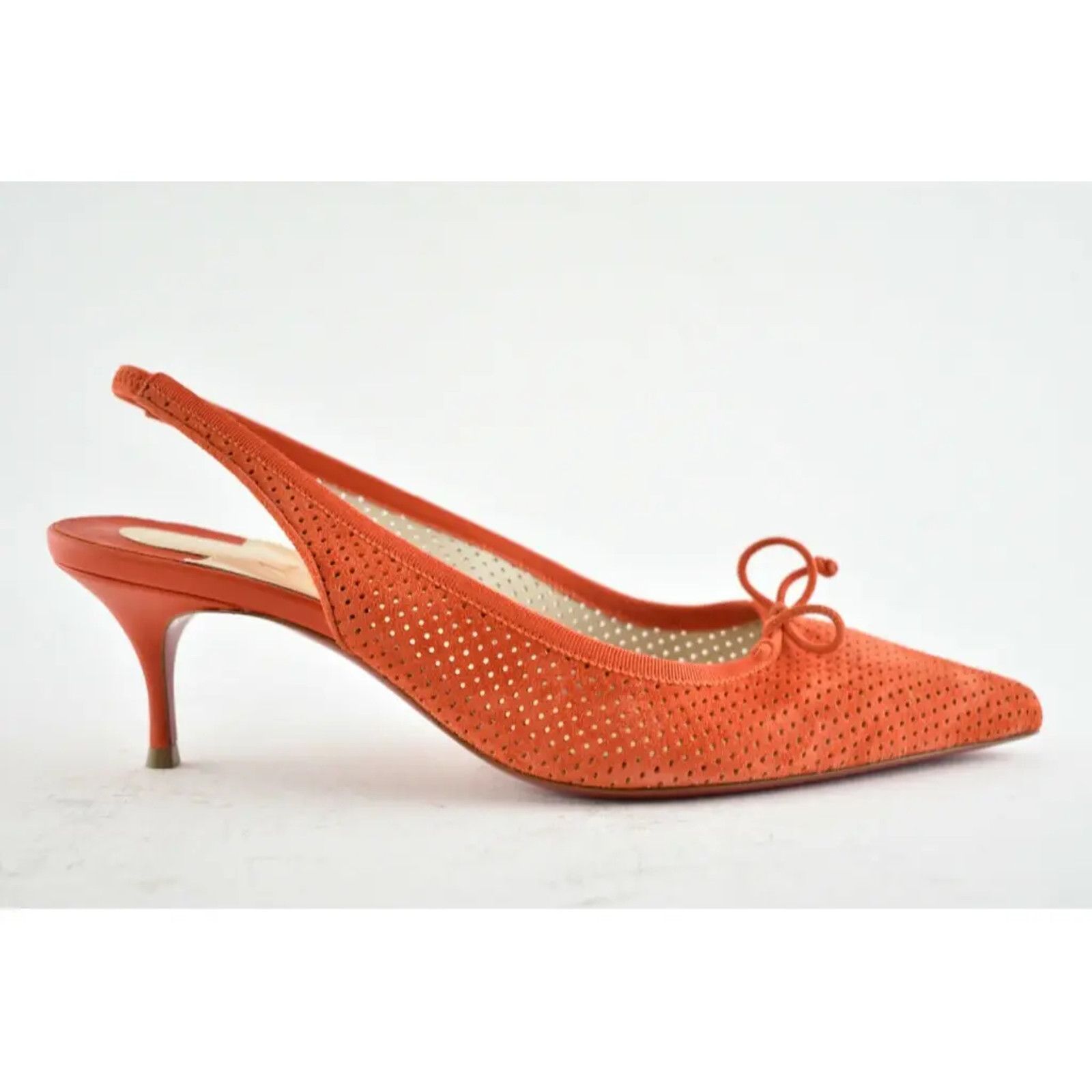 Christian Louboutin Christian Louboutin Hall Sling Pump 55 VIF Red Orange Size US 8 / IT 38 - 2 Thumbnail