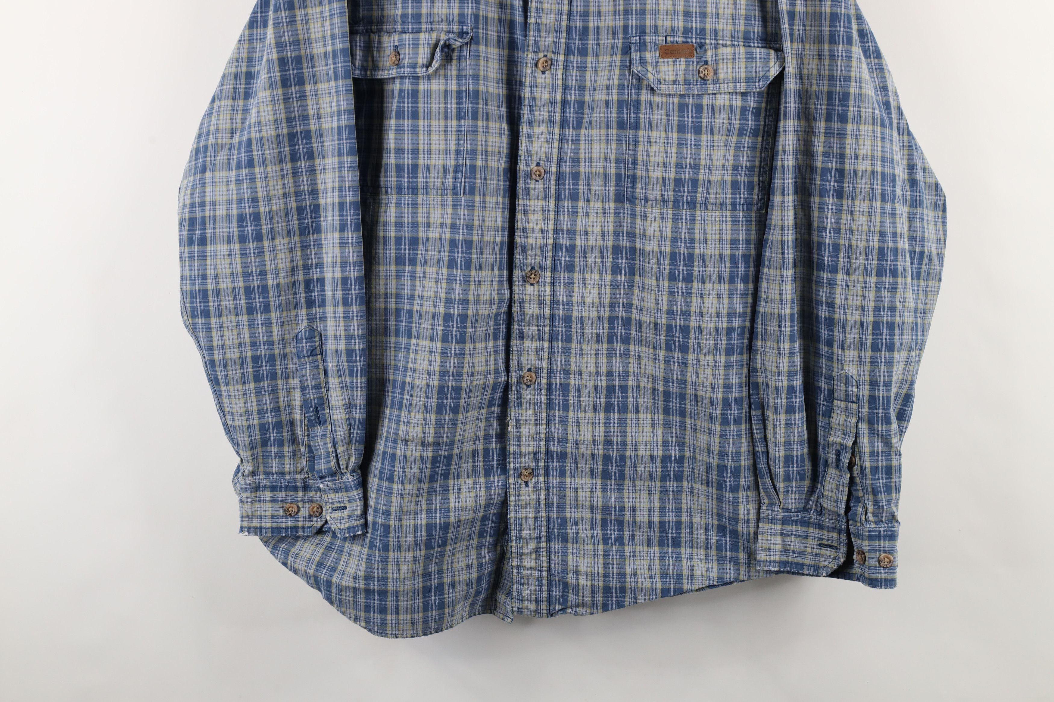 Carhartt × Vintage Vintage Carhartt Heavyweight Collared Button Down Shirt Size US XXL / EU 58 / 5 - 3 Thumbnail