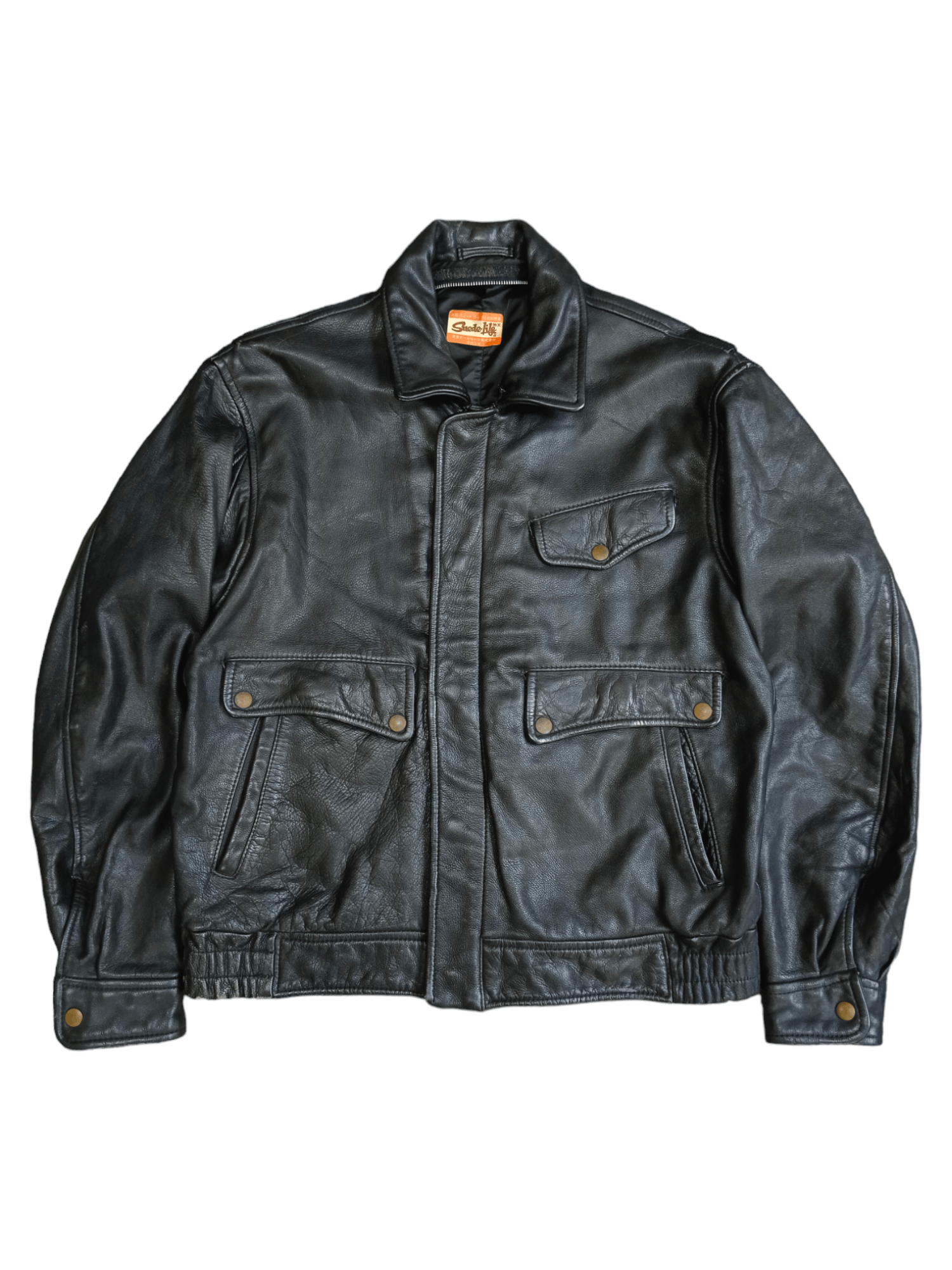 Vintage VINTAGE BAHRON RACING LEATHER WEAR JACKET Size US M / EU 48-50 / 2 - 1 Thumbnail