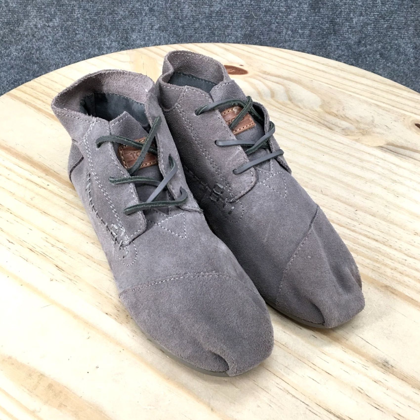Toms TOMS Boots Womens 9 Chukka Gray Lace Up Comfort Flat Casual Tribal Ankle Top Size M / US 6-8 / IT 42-44 - 3 Thumbnail