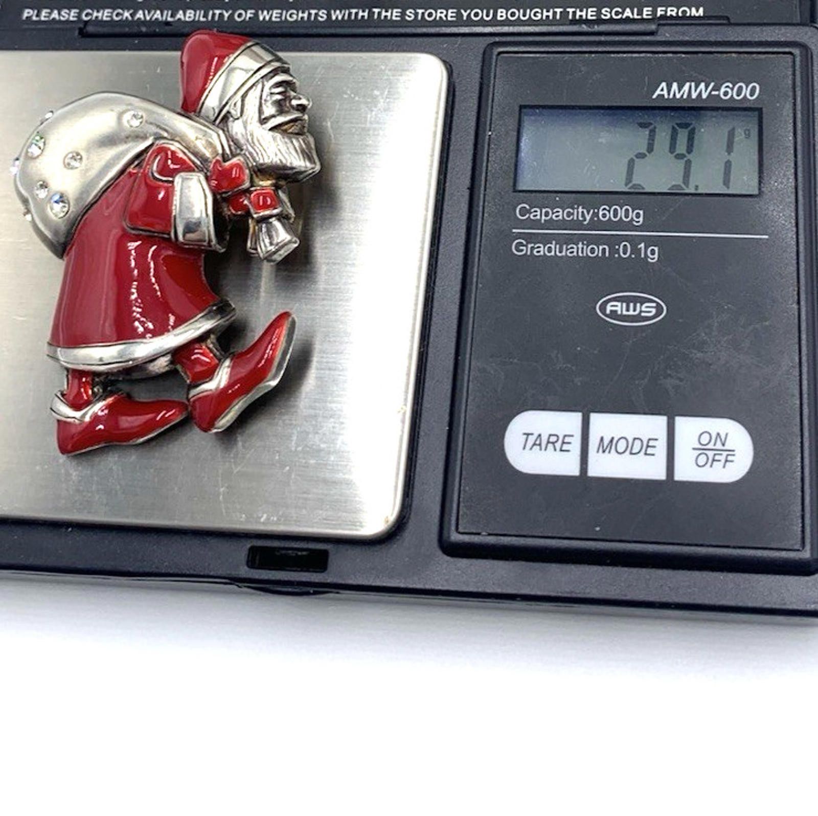 Other Vintage MMA Sterling Silver Santa Claus Brooch Pendant Size ONE SIZE - 9 Thumbnail