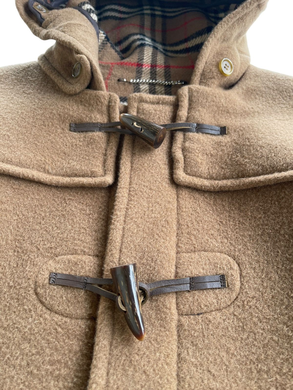 Burberry Vintage Burberrys Nova Checked England Duffle Coat Size US M / EU 48-50 / 2 - 7 Thumbnail