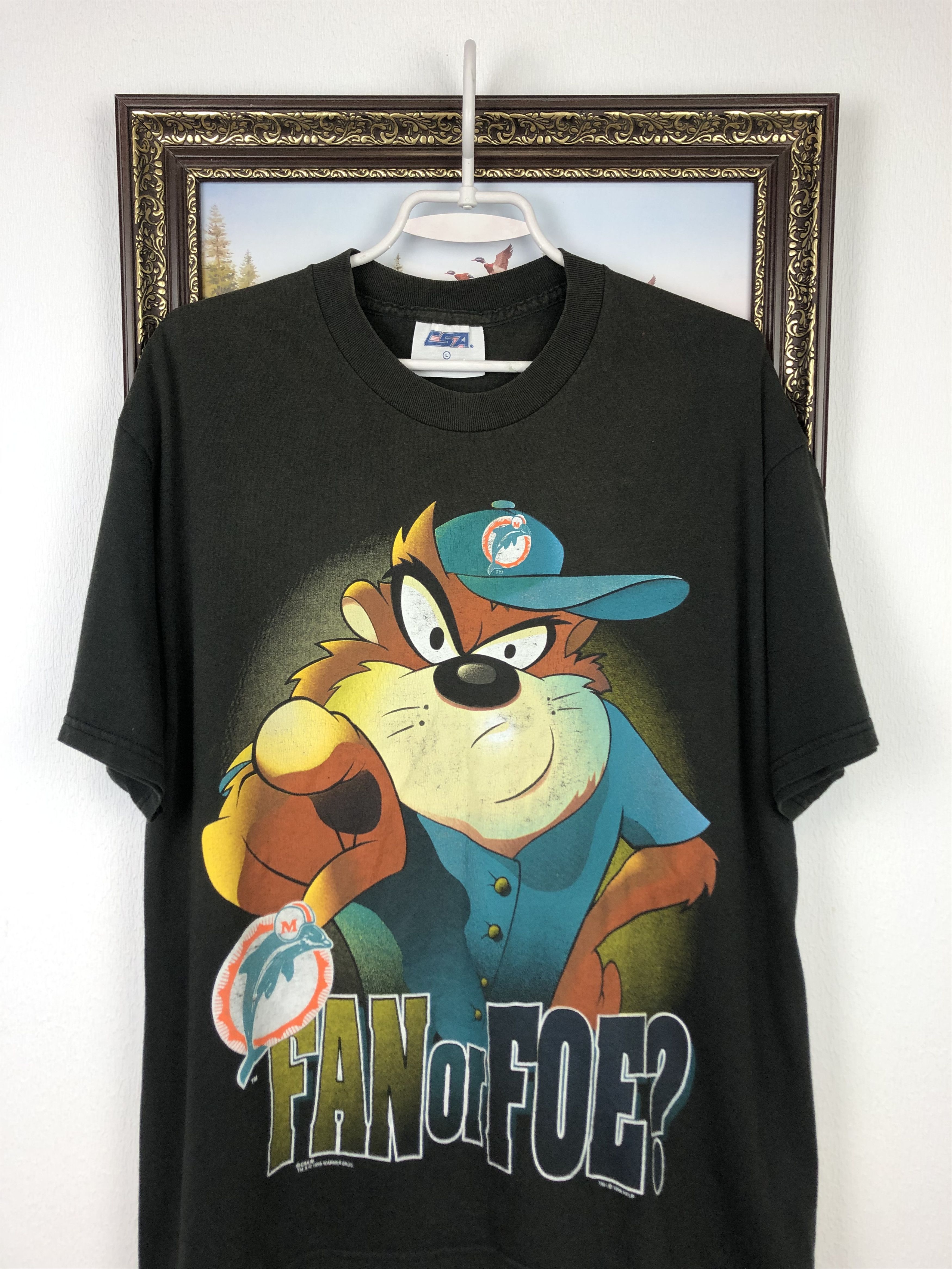 NFL × Vintage Vintage Miami Dolphins Taz Shirt All Over Print NFL Jersey Size US L / EU 52-54 / 3 - 2 Thumbnail