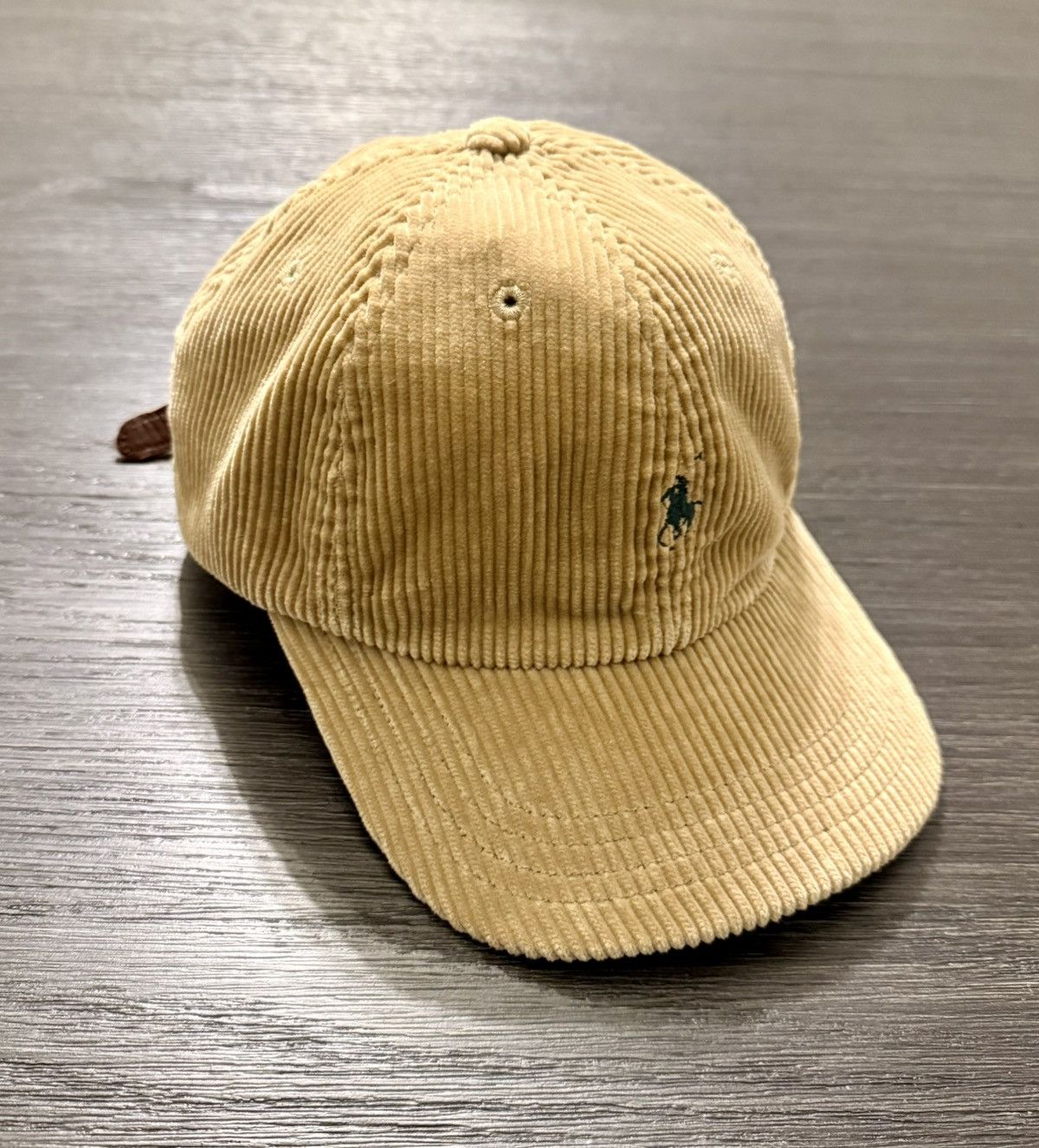 Polo Ralph Lauren Vintage Polo Ralph Lauren Tan Corduroy Strapback Hat Size ONE SIZE - 1 Thumbnail