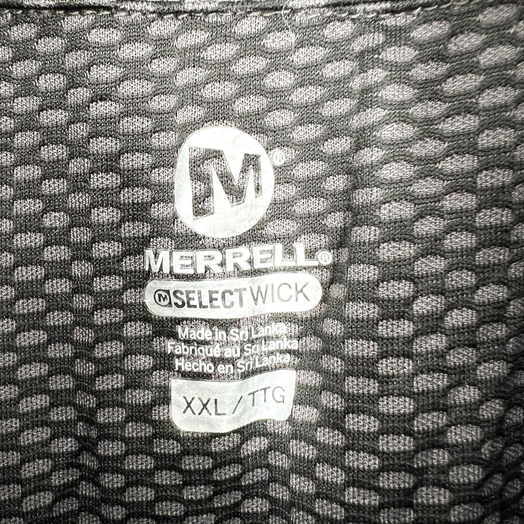Merrell Merrell Pullover Shirt Mens 2XL Gray Long Sleeve Quarter Zip Outdoor Athletic Regular Fit Activewear Mock Neck 1/4 Zip Breathable Quick Dry Logo" Size US XXL / EU 58 / 5 - 5 Thumbnail