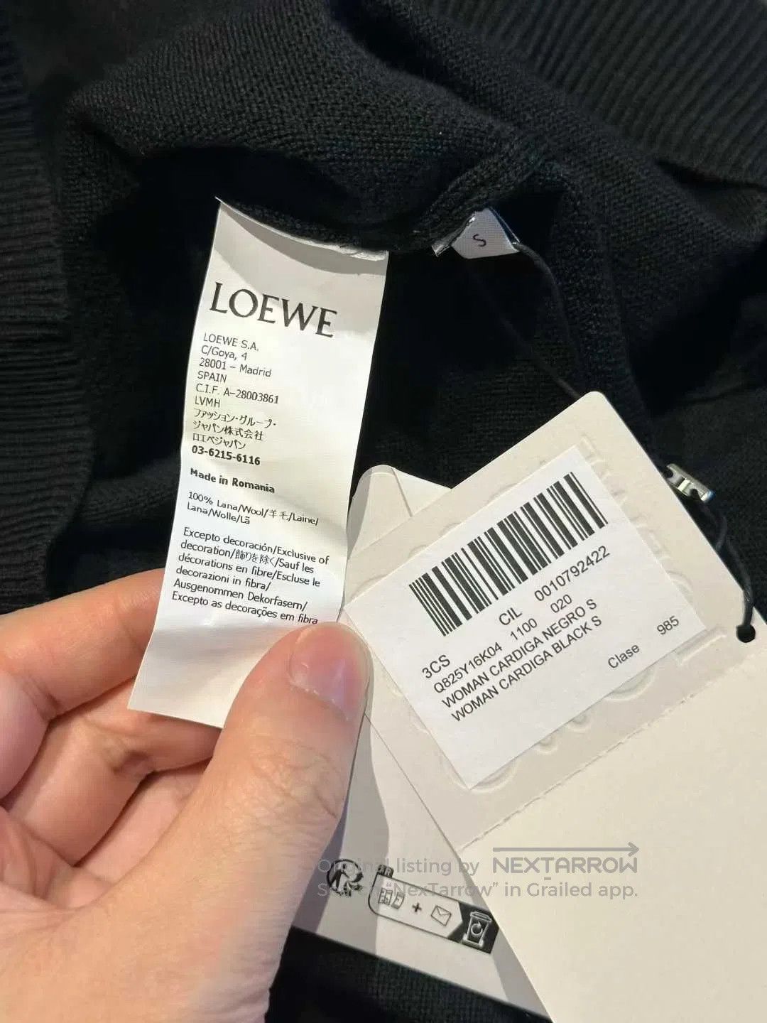 Loewe Loewe Embroidered Logo Cardigan| Size US M / EU 48-50 / 2 - 4 Thumbnail
