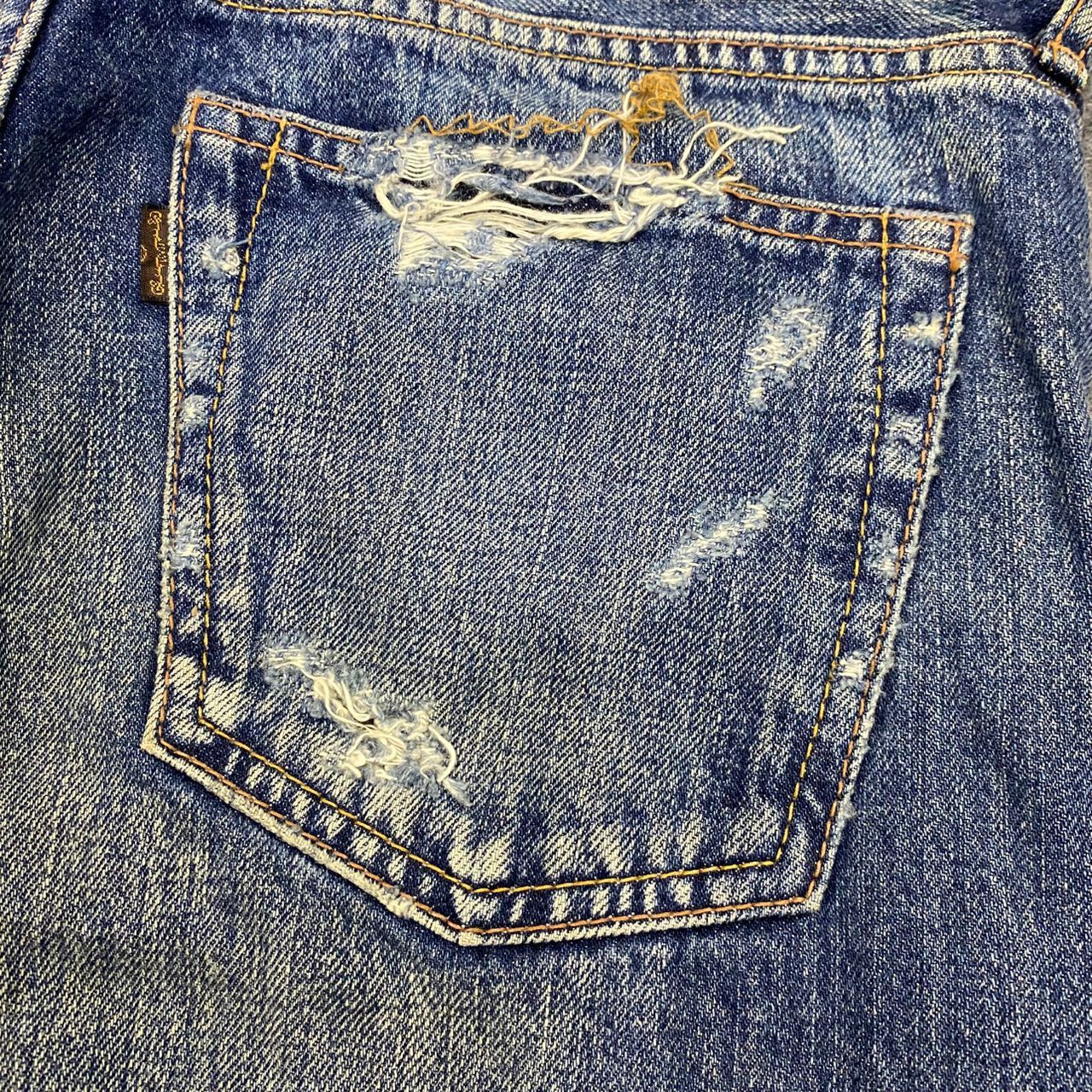 If Six Was Nine Genuine Vintage Goa Selvegde Distressed Denim Size US 32 / EU 48 - 15 Thumbnail