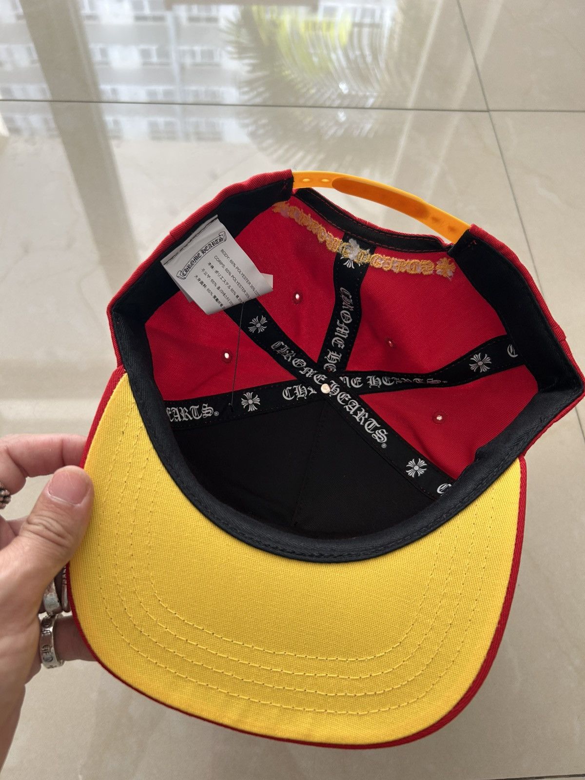 Chrome Hearts Chrome Hearts Red/Yellow Baseball Hat Size ONE SIZE - 3 Thumbnail