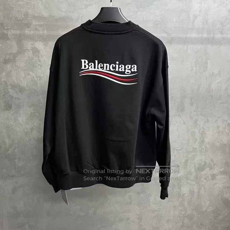 Balenciaga Balenciaga Black Logo Embroidered Sweatshirt. Size US XS / EU 42 / 0 - 4 Thumbnail