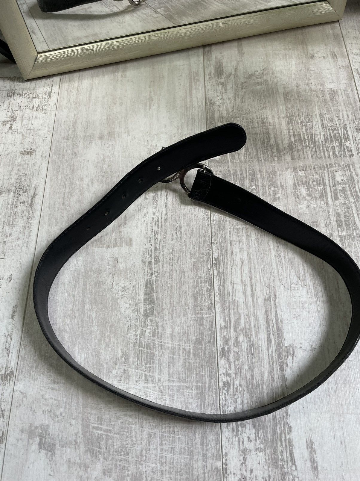 Dolce & Gabbana Dolce & Gabbana Black Leather Belt DG Metal Logo RARE Size ONE SIZE - 5 Thumbnail