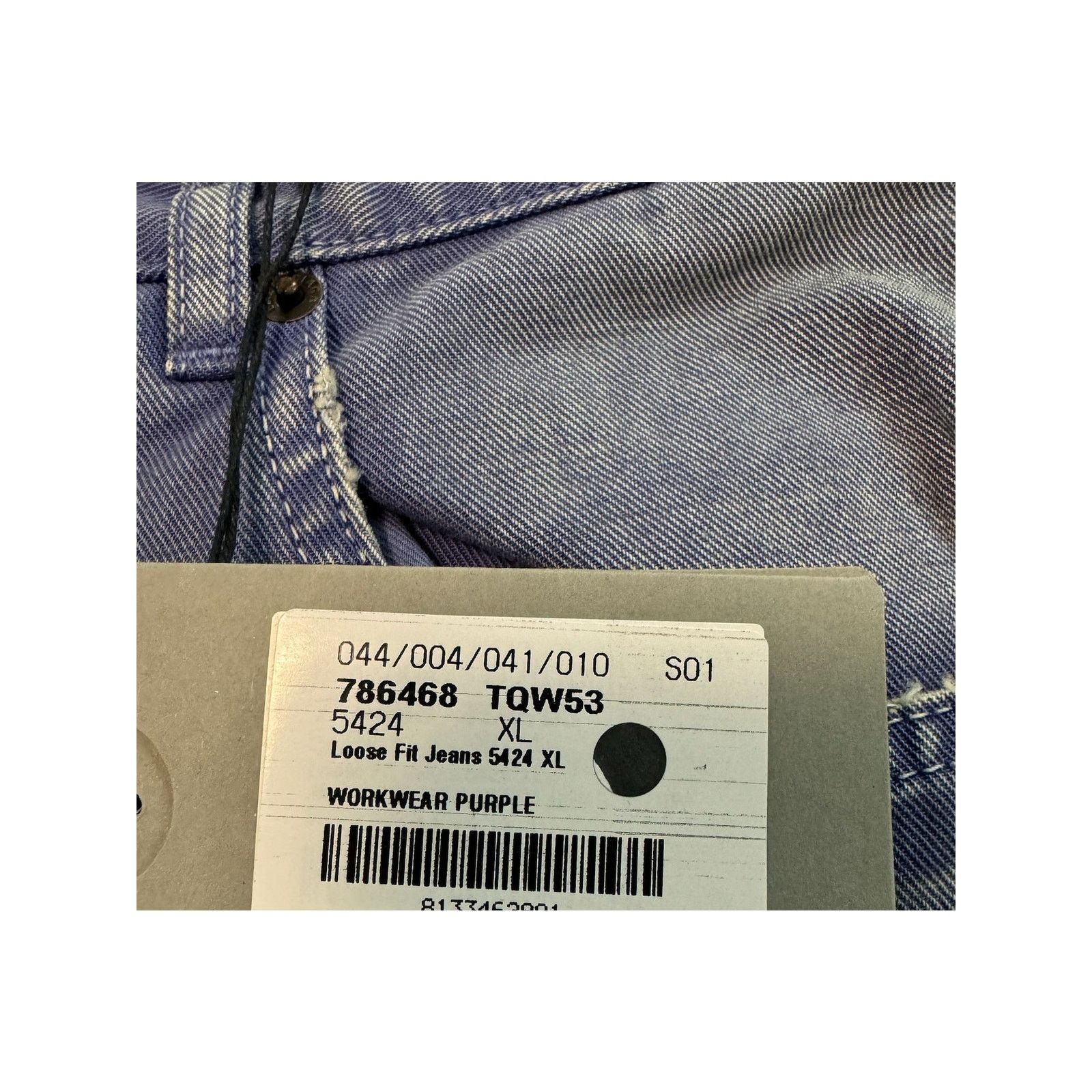 Balenciaga o1rshd1 Unisex Loose fit Jeans in Workwear Purple Size US 36 / EU 52 - 16 Thumbnail
