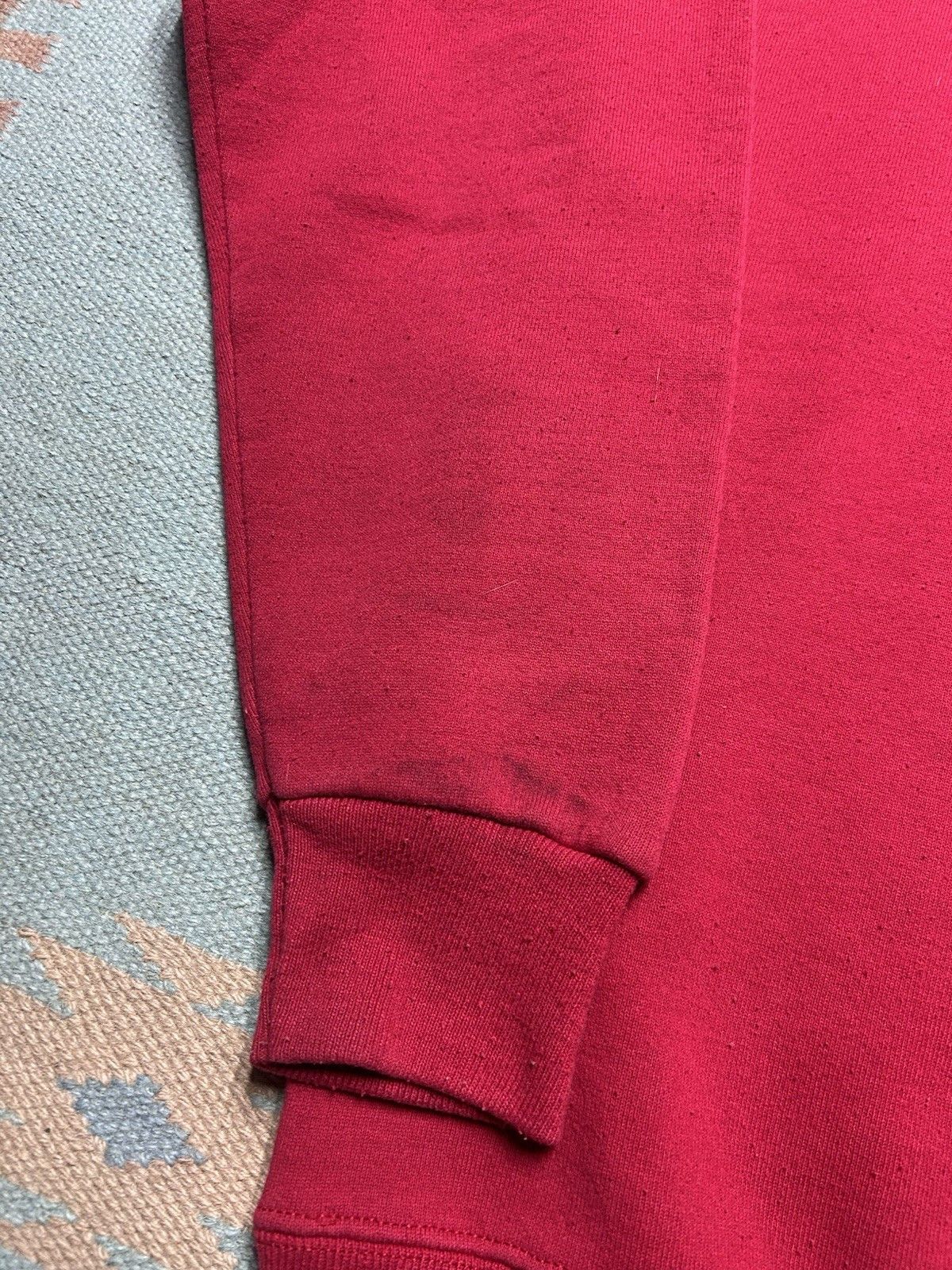 Vintage Vintage 90s sweatshirt Lee sturdy heavyweight blank red XL Size US XL / EU 56 / 4 - 2 Thumbnail