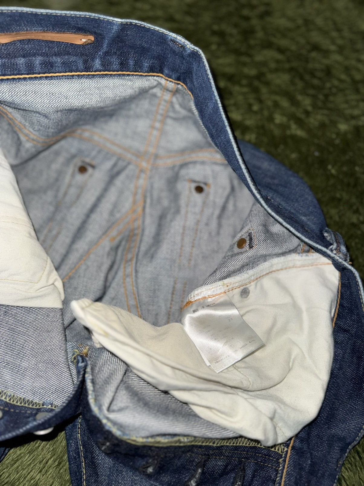 MasterPiece Masterpiece Made in Japan Button-Fly Selvedge Denim Pants Size US 27 - 4 Thumbnail