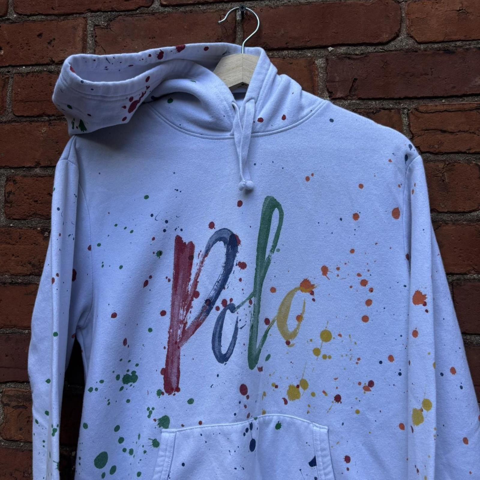Polo Ralph Lauren polo Ralph Lauren spell out paint splatter hoodie M Size US M / EU 48-50 / 2 - 2 Thumbnail