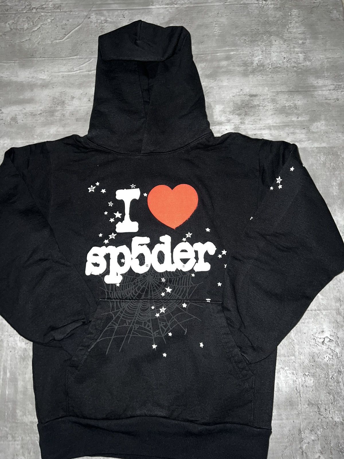 image of Spider Worldwide Sp5Der I Heart Sp5 Souvenir Hoodie Xs,s,m in Black, Men's (Size Small)