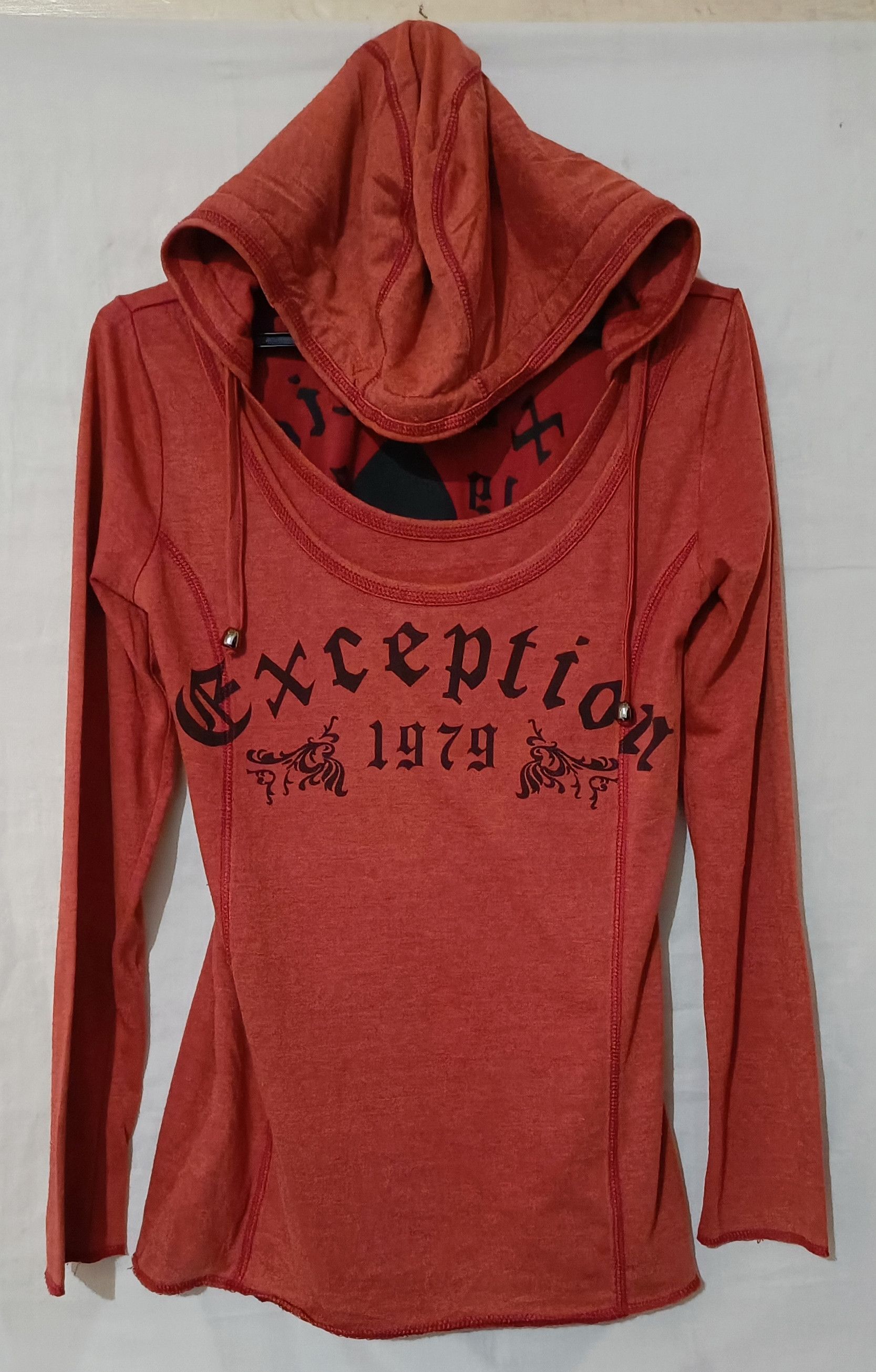 Hysteric Glamour Japan Chrome Cross Double Layer Distressed Hoodie Size M / US 6-8 / IT 42-44 - 1 Thumbnail