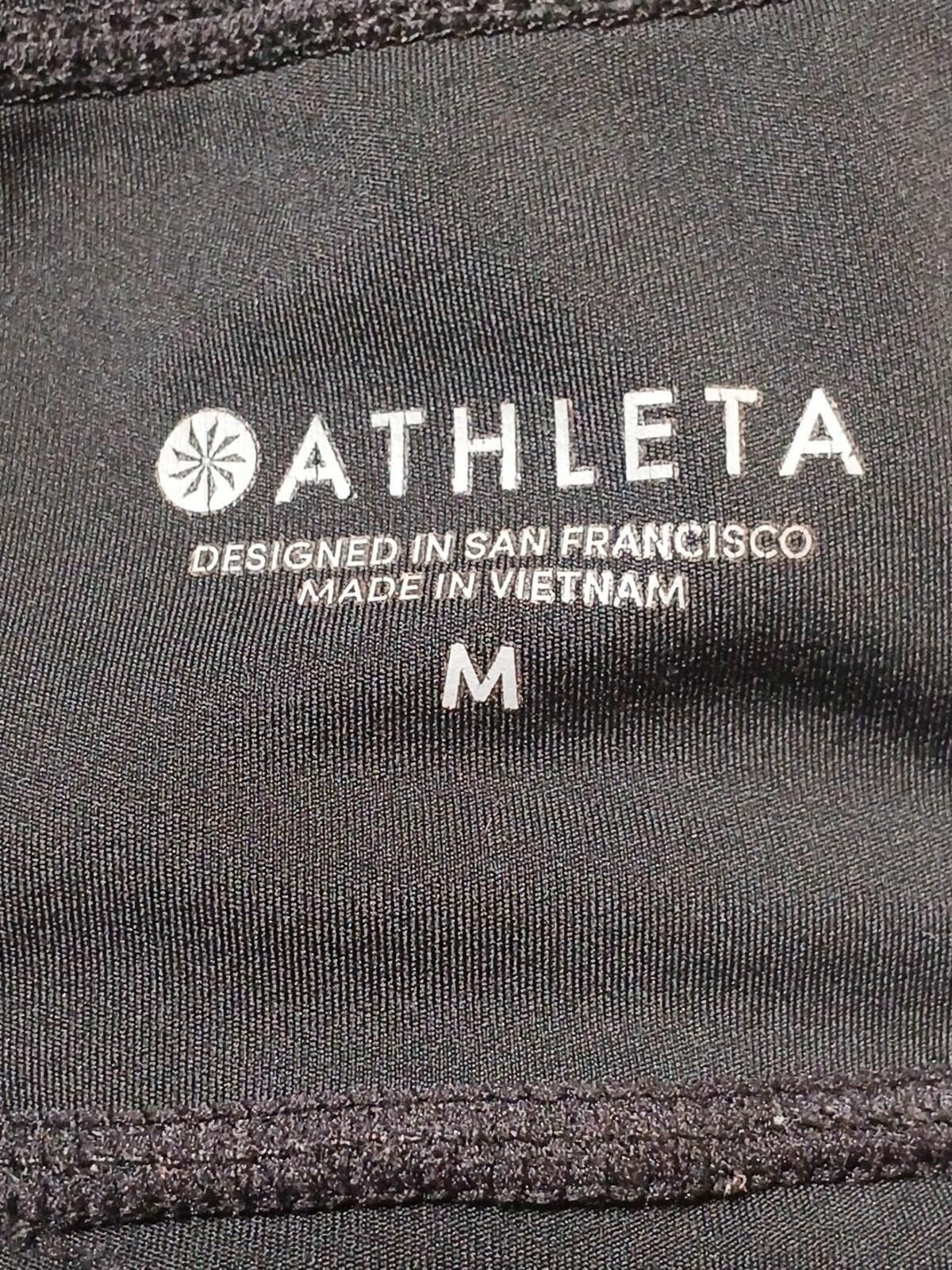 Other Athleta Legging Pants Size M Zip Pockets Black Stretch 28x27 Size 32" / US 10 / IT 46 - 2 Thumbnail