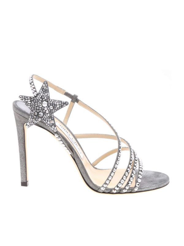 Jimmy Choo o1y0326 Sandals in Gray Size US 7 / IT 37 - 1 Thumbnail