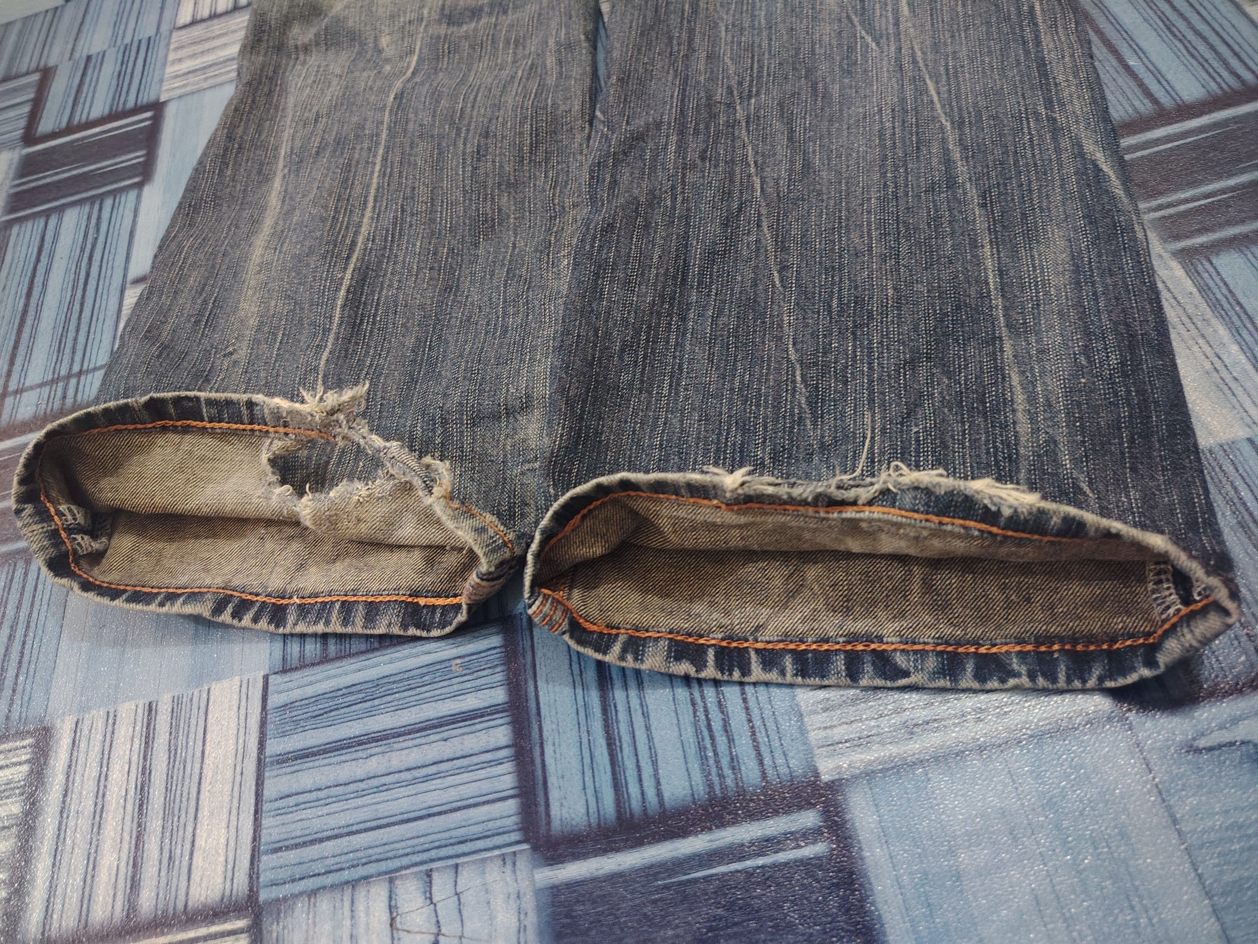 Edwin Edwin Exclusive Vintage Distressed Jeans Orange Stitch Size US 30 / EU 46 - 22 Thumbnail