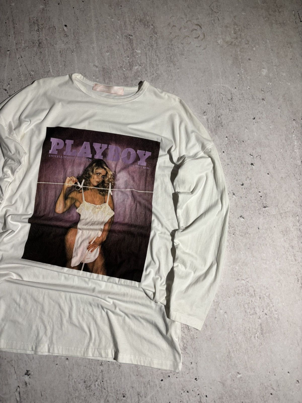 Playboy 00s Vintage Style Japan Longsleeve Oversize Naked Playboy Size US L / EU 52-54 / 3 - 3 Thumbnail