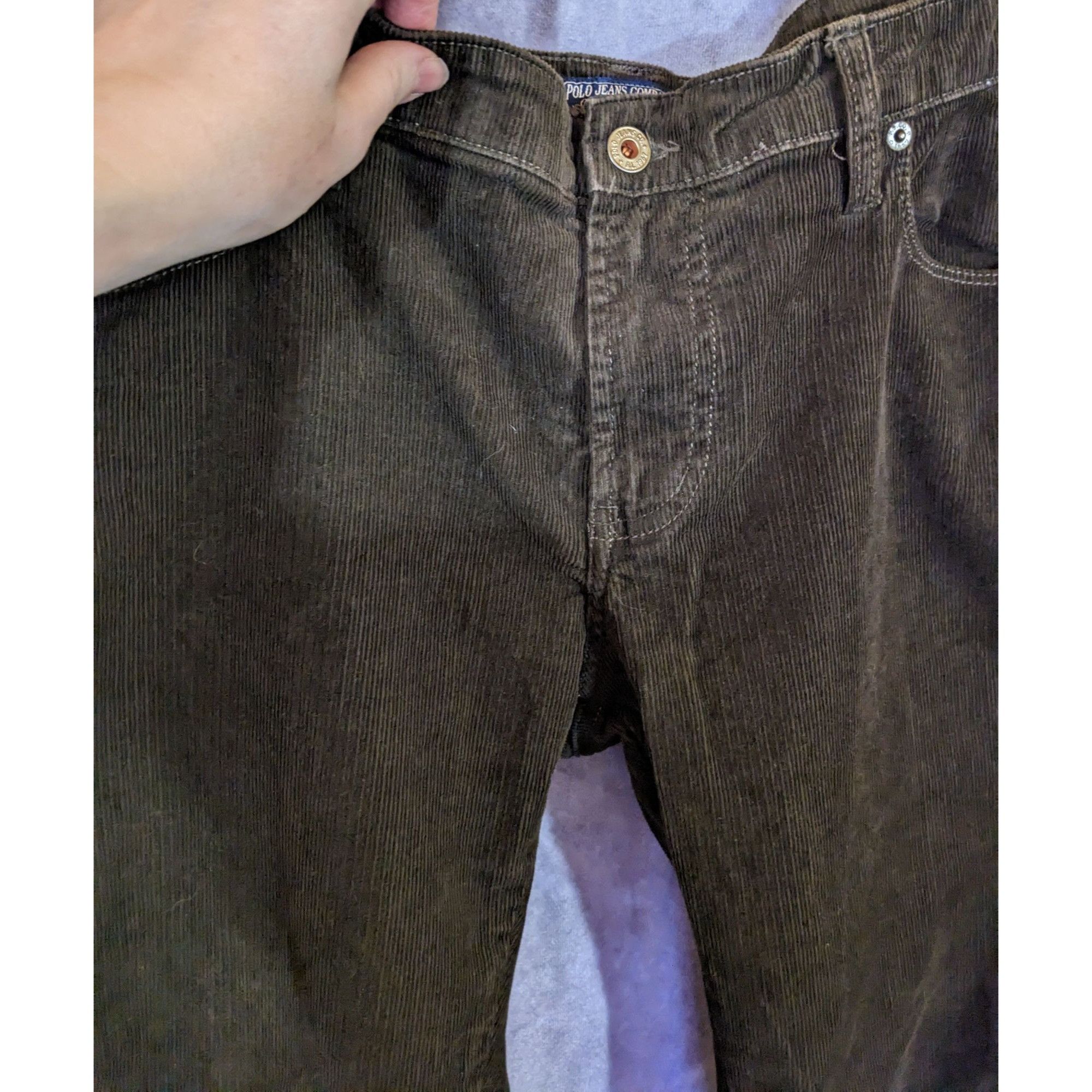 Polo Ralph Lauren Polo Jeans By Ralph Lauren Vintage 90s Corduroy Pants Brown Size US 38 / EU 54 - 6 Thumbnail