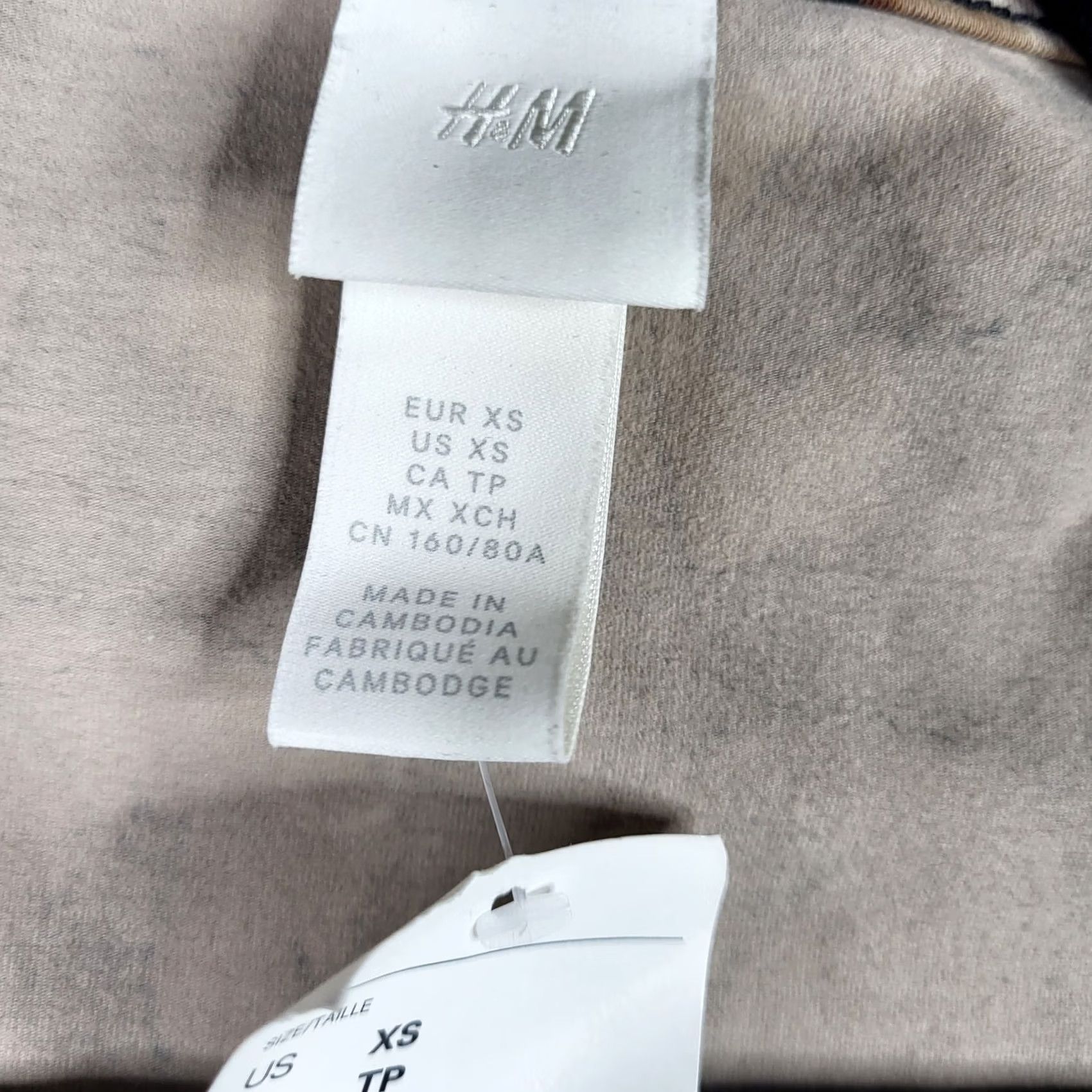 H&M H&M Womens Long Sleeve Stretch Unitard Jumpsuit XS New Multicolor Animal Print Square Neck Skinny Legged One-Piece Size XS / US 0-2 / IT 36-38 - 7 Thumbnail