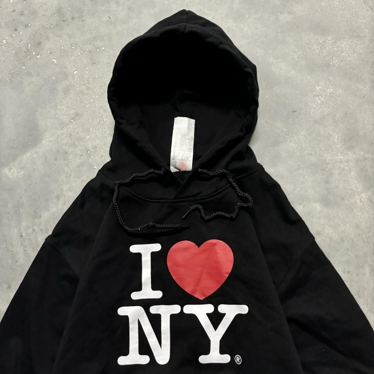 I Love NY × Vintage Crazy Vintage Y2K/2000s Black Cute I Love NY Scene Cyber Graphic Hoodie! Size S / US 4 / IT 40 - 2 Thumbnail