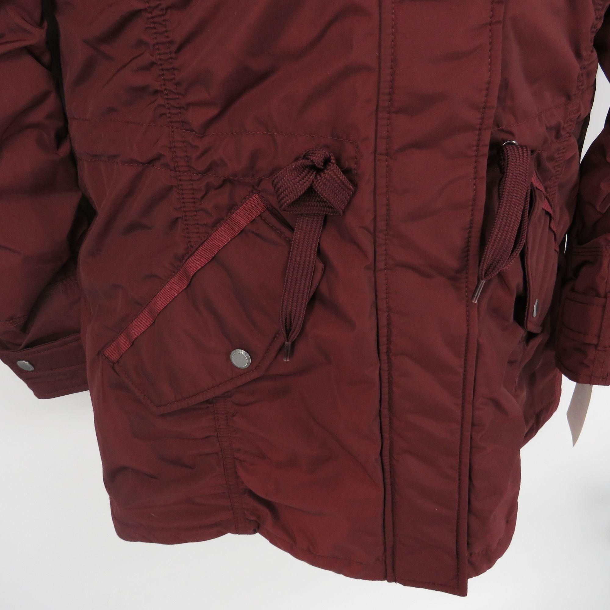 Other Marc New York Womens Burgundy Hooded Coat W/ Faux Fur Collar Size XS / US 0-2 / IT 36-38 - 3 Thumbnail