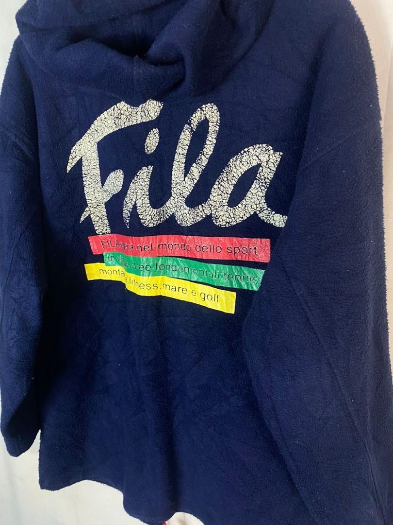 Fila Unisex 🔥Vintage fila spellout fleece zipper hoodie Size US L / EU 52-54 / 3 - 9 Thumbnail