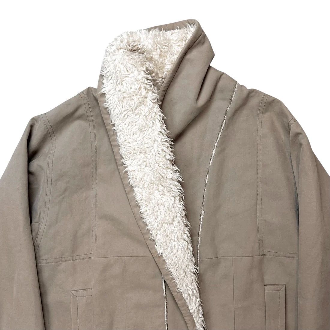 Dries Van Noten Dries Van Noten Sherpa Collar Coat - AW02 Size US M / EU 48-50 / 2 - 6 Thumbnail