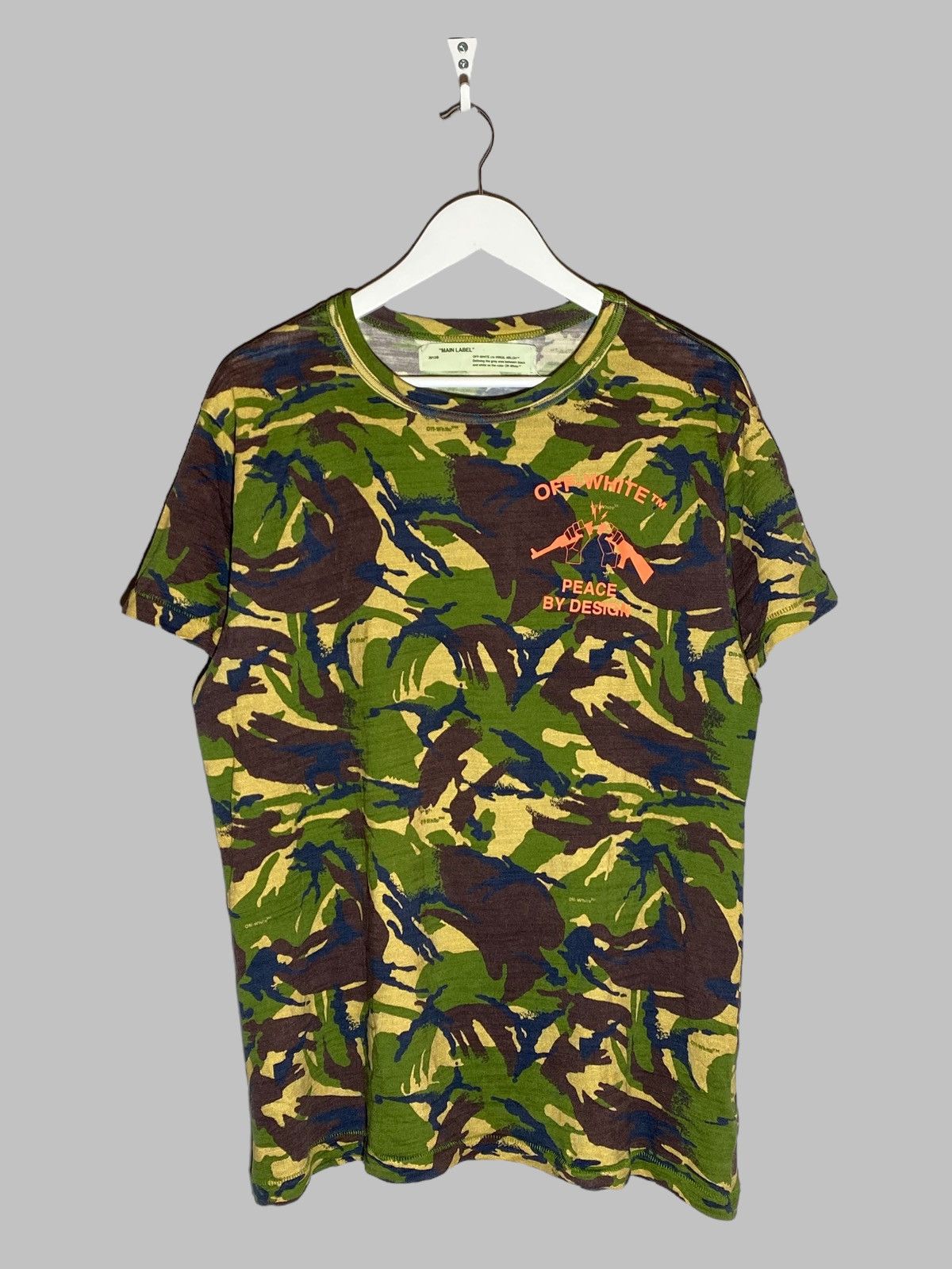 Off-White Off White Peace By Design Camouflage T-shirt Size US S / EU 44-46 / 1 - 2 Thumbnail