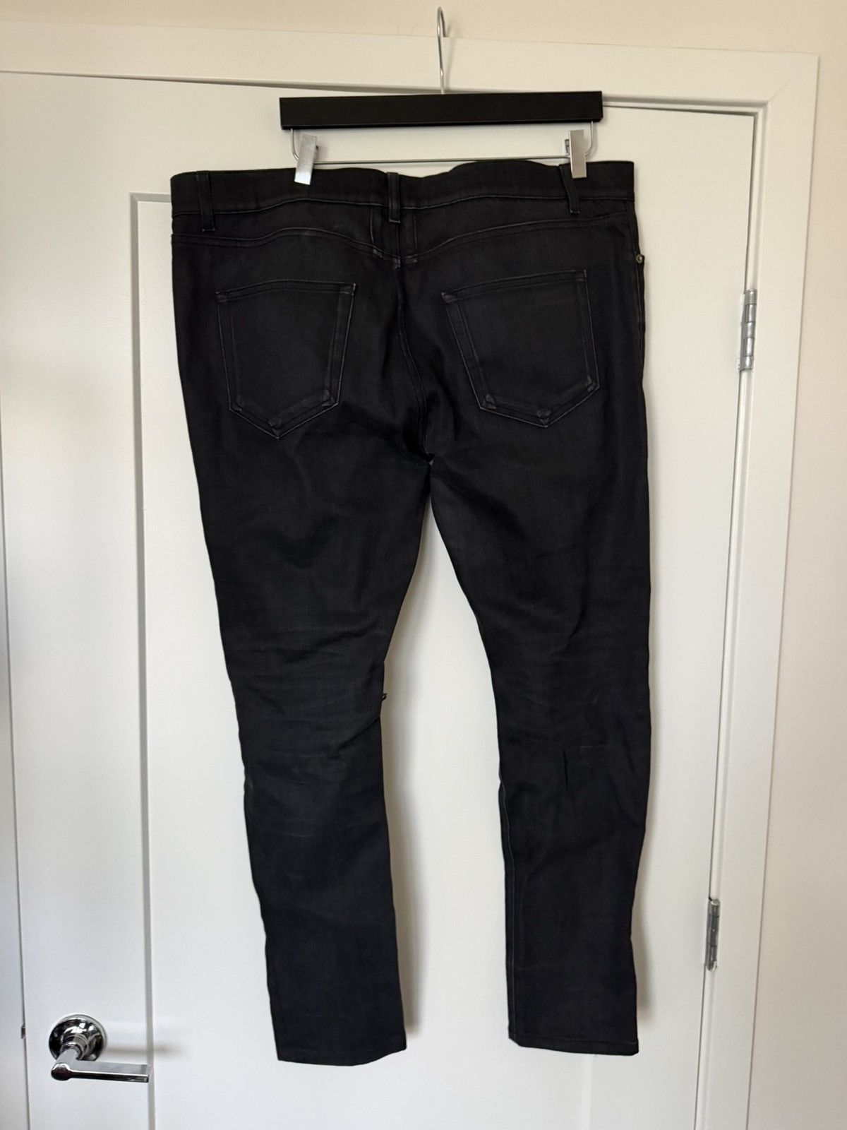 Saint Laurent Paris SS16 Leather Studded Knee D02 Denim Jeans 38 Size US 38 / EU 54 - 5 Thumbnail