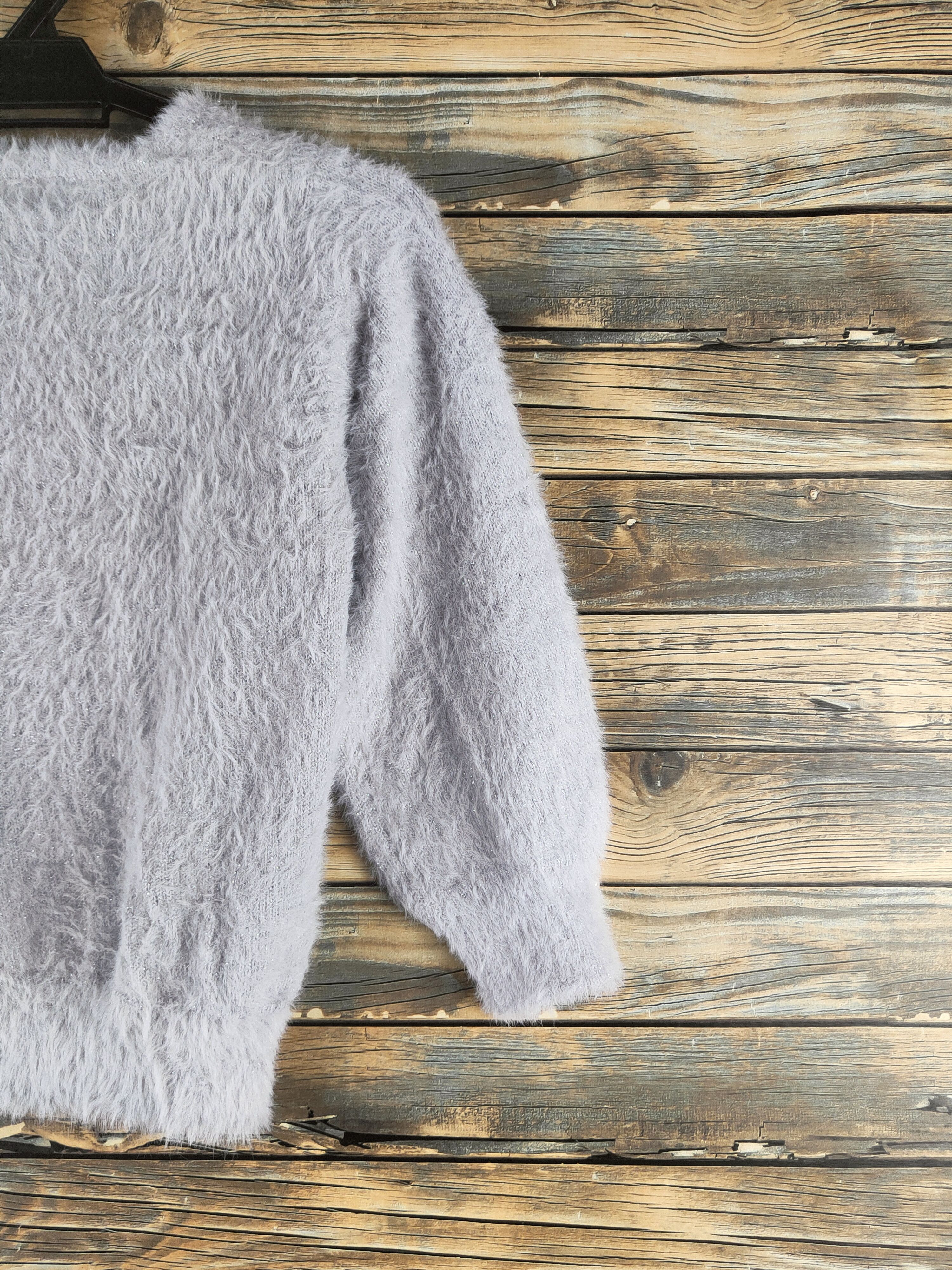 Japanese Brand DL Laisse Passe Gray Fur Mohair Knitwear #46-981 Size XS / US 0-2 / IT 36-38 - 9 Thumbnail