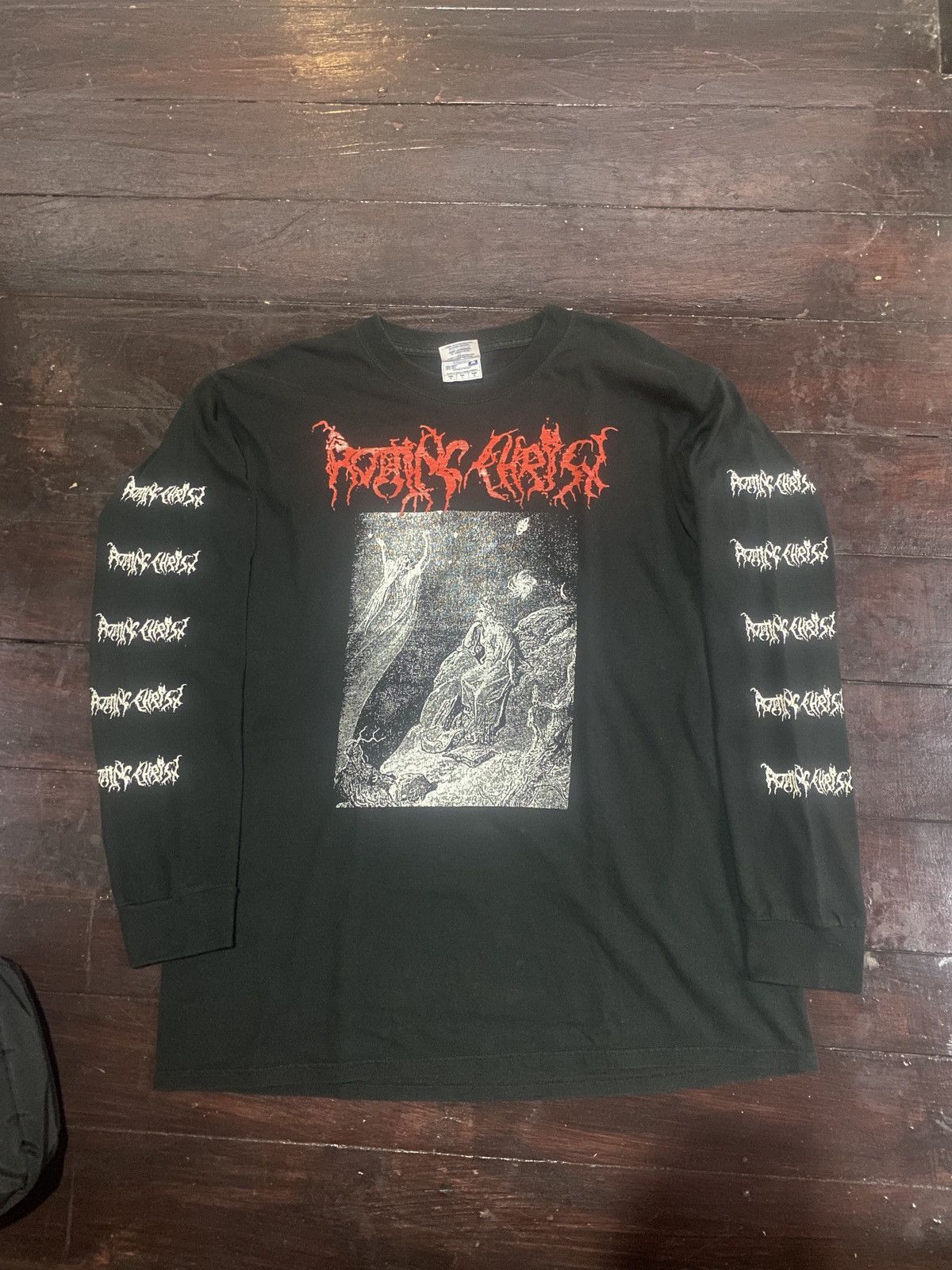 Band Tees Vintage Rare Rotting Christ 00s Black Metal Band T Shirt Size US L / EU 52-54 / 3 - 1 Thumbnail