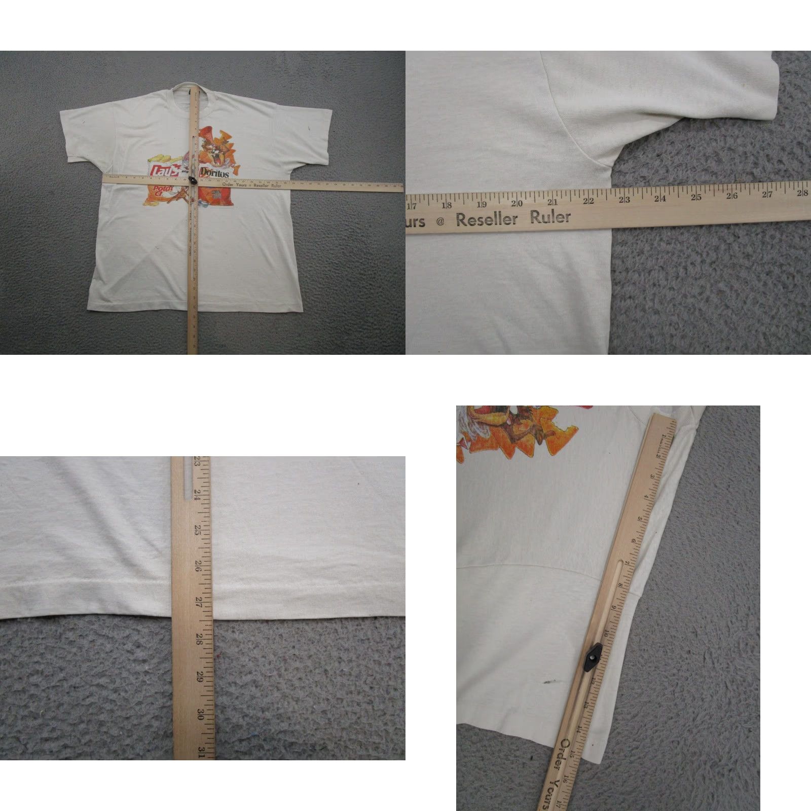 Fruit Of The Loom VTG 90s Looney Tunes Taz Bugs Bunny Doritos Lays Single Stitch SZ XL READ Size US XL / EU 56 / 4 - 8 Thumbnail