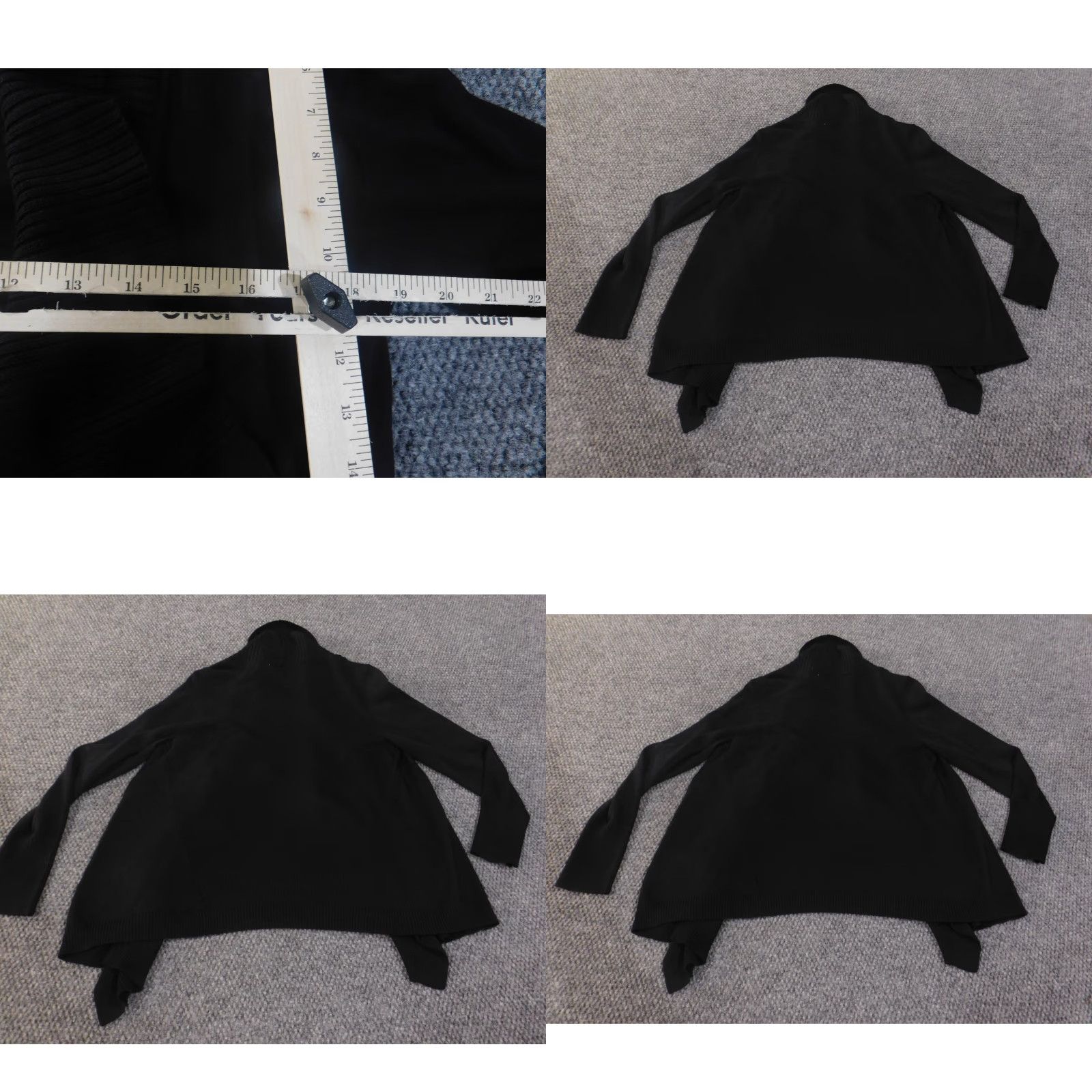 Coldwater Creek Coldwater Creek Cardigan Sweater Black Open Knit Rayon Petite Small Womens Size S / US 4 / IT 40 - 8 Thumbnail