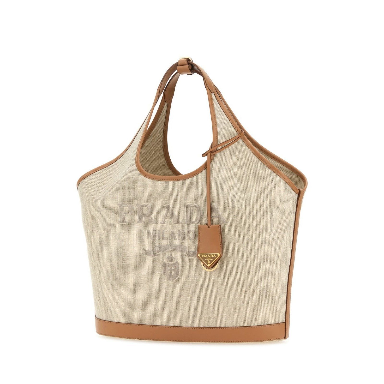 Prada PRADA Sand Beige Canvas Shopper Top Handle Bag New & Authent Size ONE SIZE - 2 Thumbnail