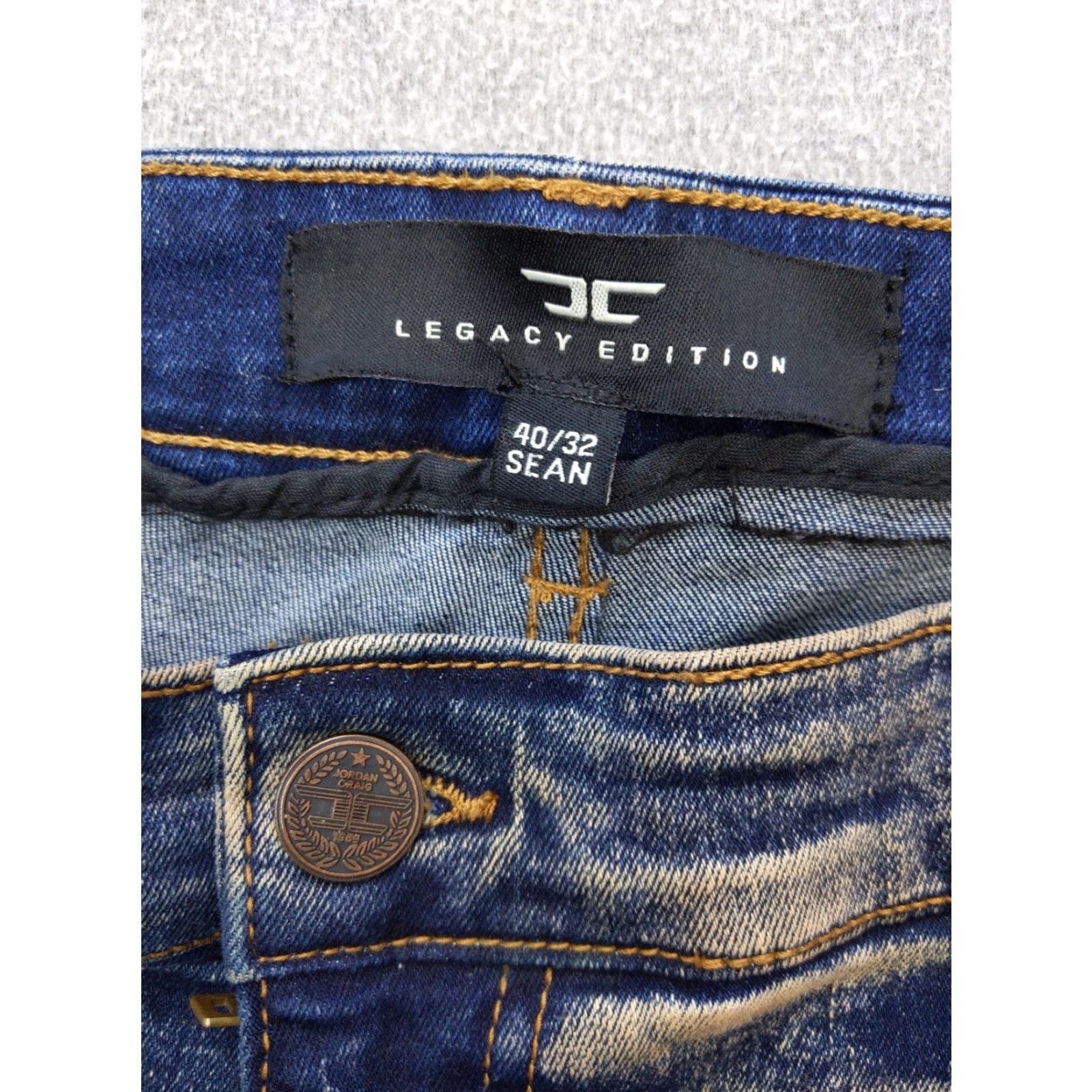 Jordan Craig Jordan Craig Legacy Edition Sean Jeans 40x32 Blue Distressed Tapered Denim Mens Jeans Denim Distressed Jeans Size US 40 / EU 56 - 3 Thumbnail