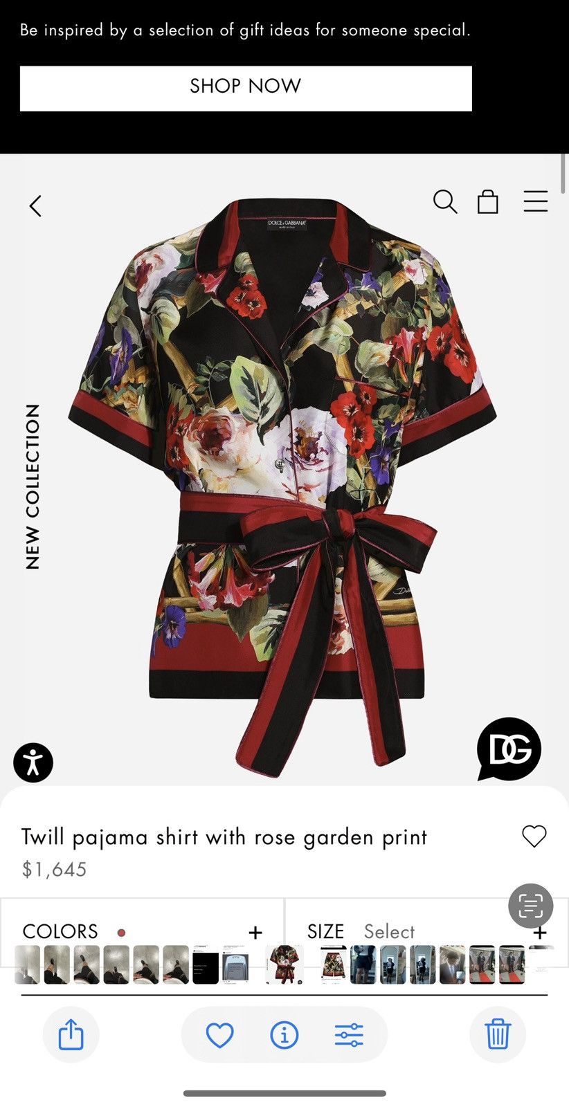 Dolce & Gabbana Dolce & Gabbana floral-print belted silk shirt Size XS / US 0-2 / IT 36-38 - 3 Thumbnail