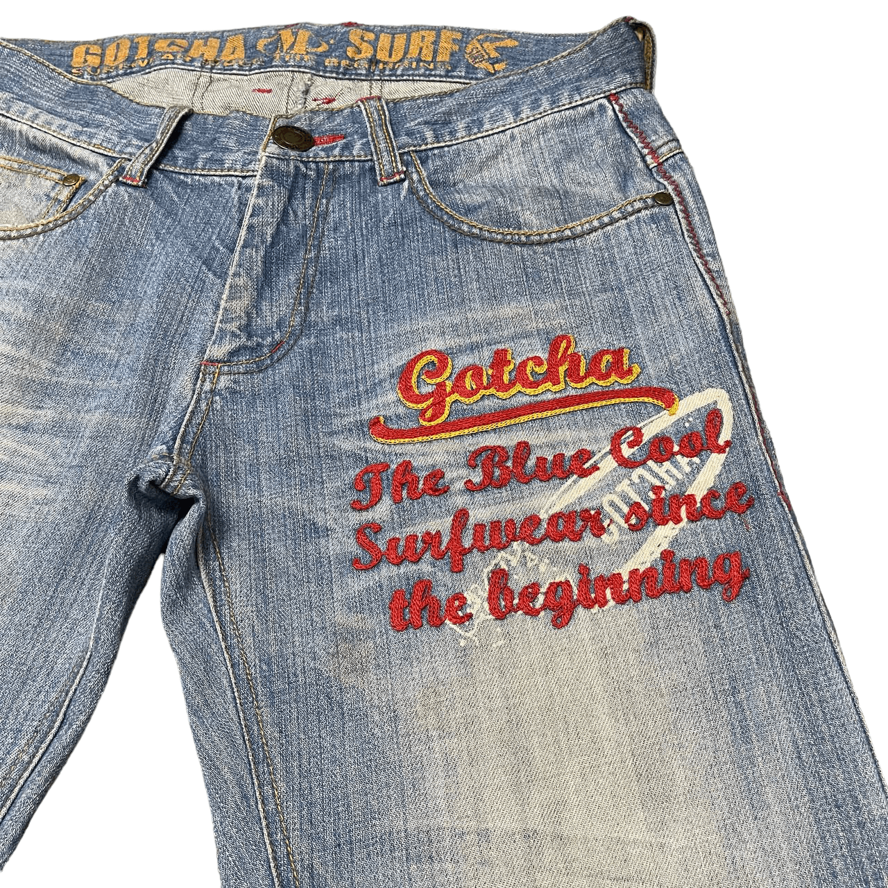Gotcha Vintage Gotcha Global Surf Travel Denim Jeans Size US 33 - 5 Thumbnail
