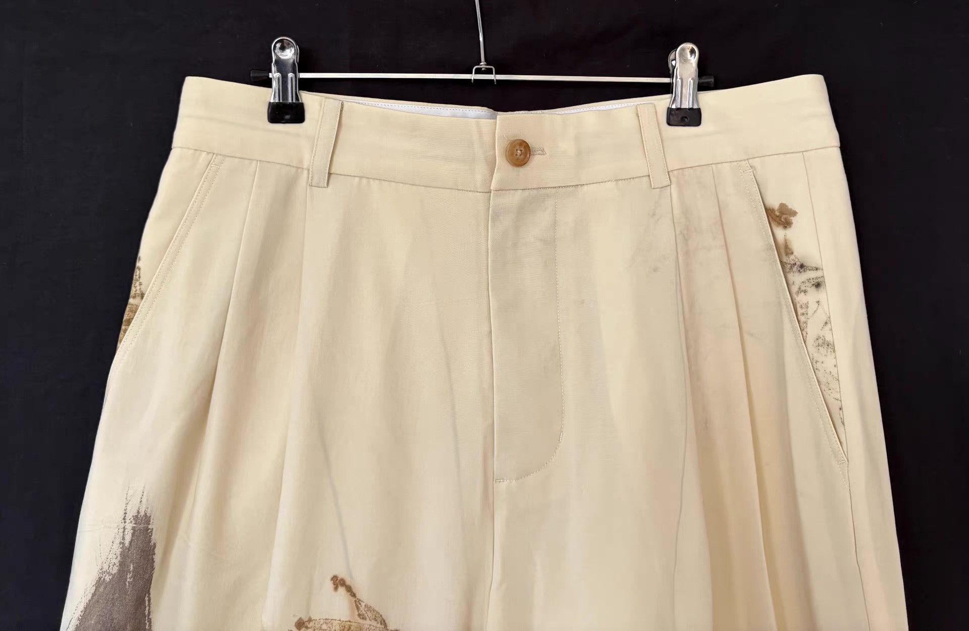 Feng Chen Wang Feng Chen Wang Men's Printed Dyed Wool Trousers Ｑ21 Size US 36 / EU 52 - 7 Thumbnail
