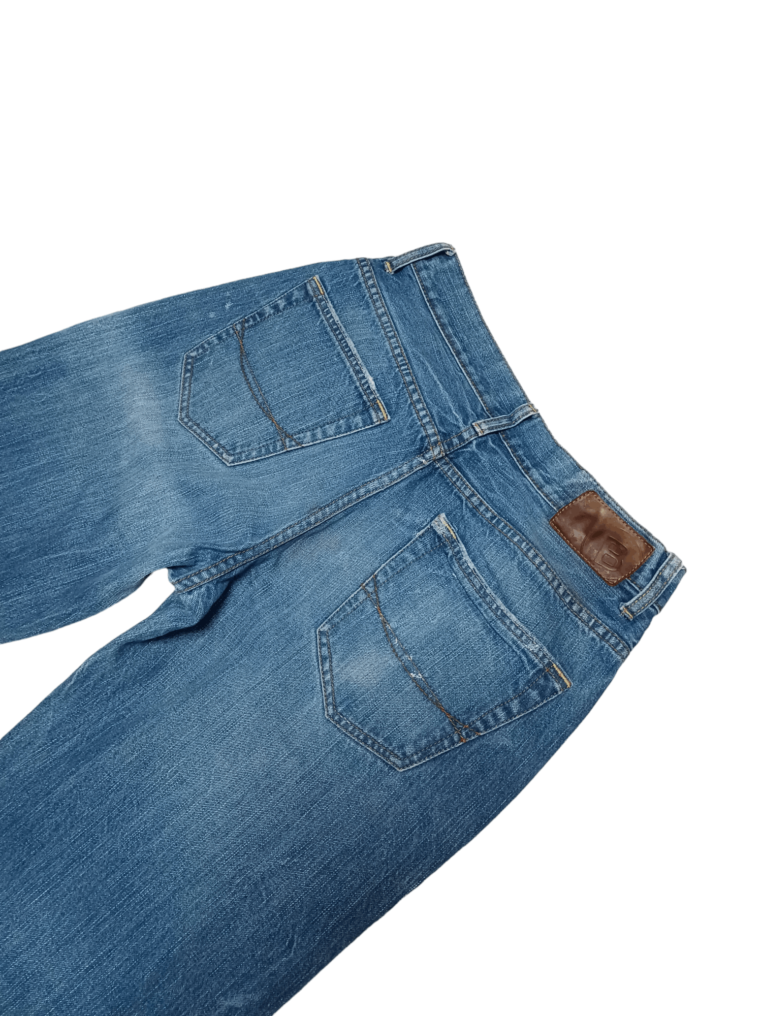 Bullhead Denim Co. PAINTED DISTRESSED DIRTY BULLHEAD LOOSE JEANS DENIM Size US 30 / EU 46 - 4 Thumbnail