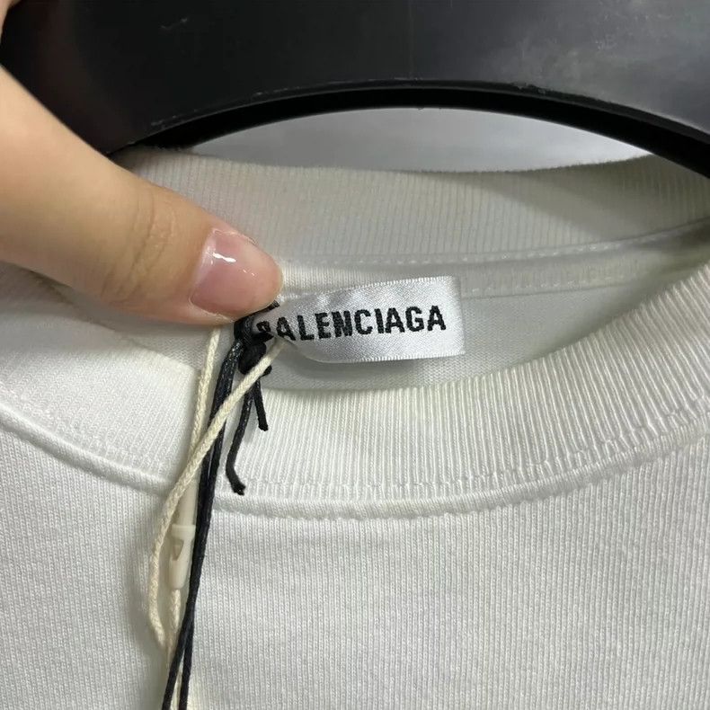 Balenciaga Balenciaga White logo monogram printed casual short sleeve Size US S / EU 44-46 / 1 - 5 Thumbnail