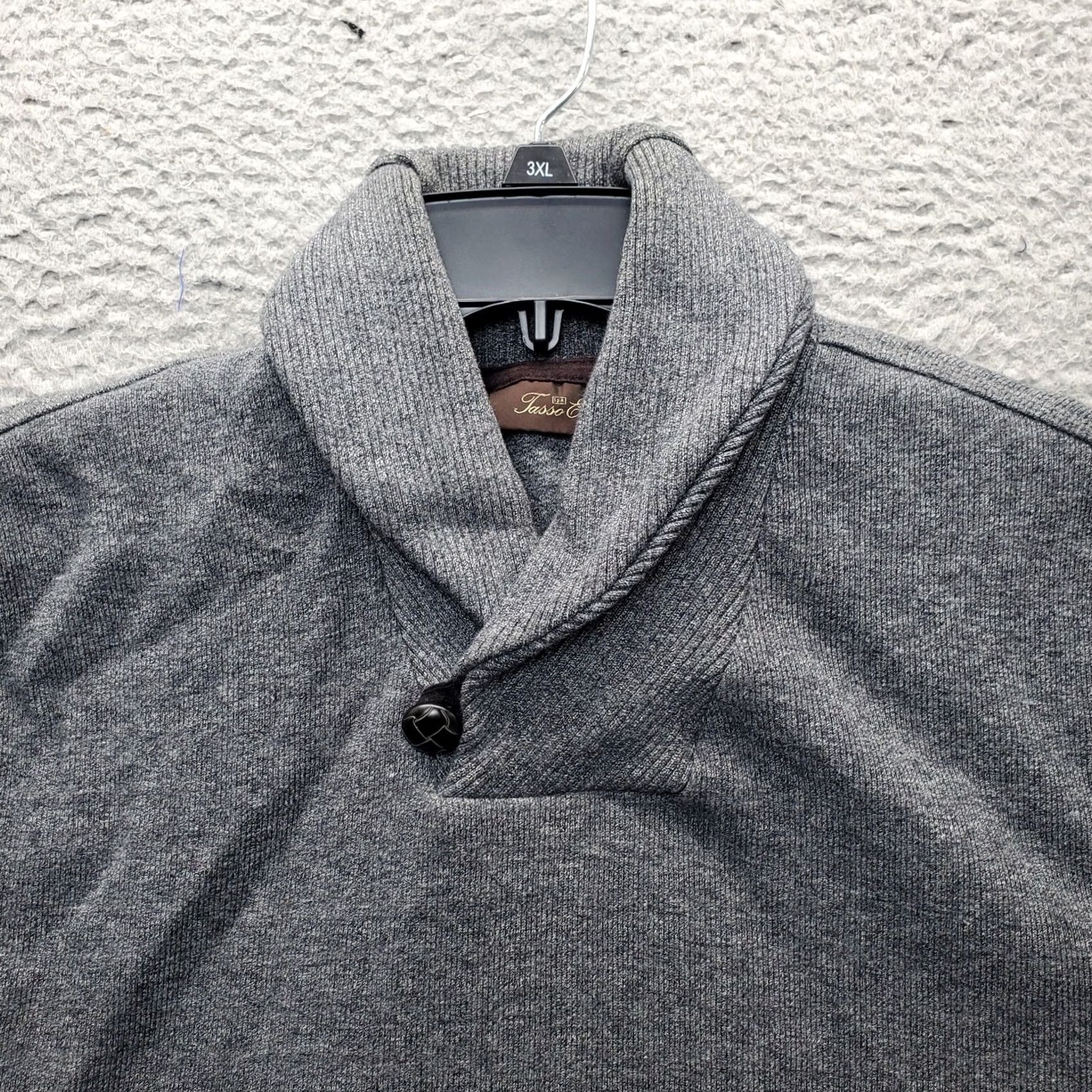 Tasso Elba Tasso Elba Sweatshirt Mens XL Gray Heather Shawl Collar Long Sleeve Size US XL / EU 56 / 4 - 7 Thumbnail