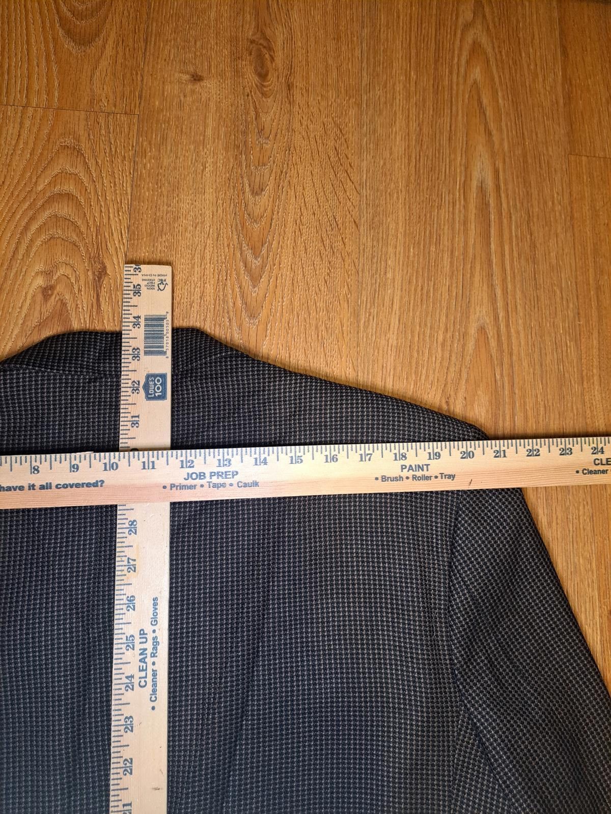 Pierre Balmain Pierre Balmain Sport Coat Mens 44L Brown Wool Houndstooth Size 44L - 11 Thumbnail
