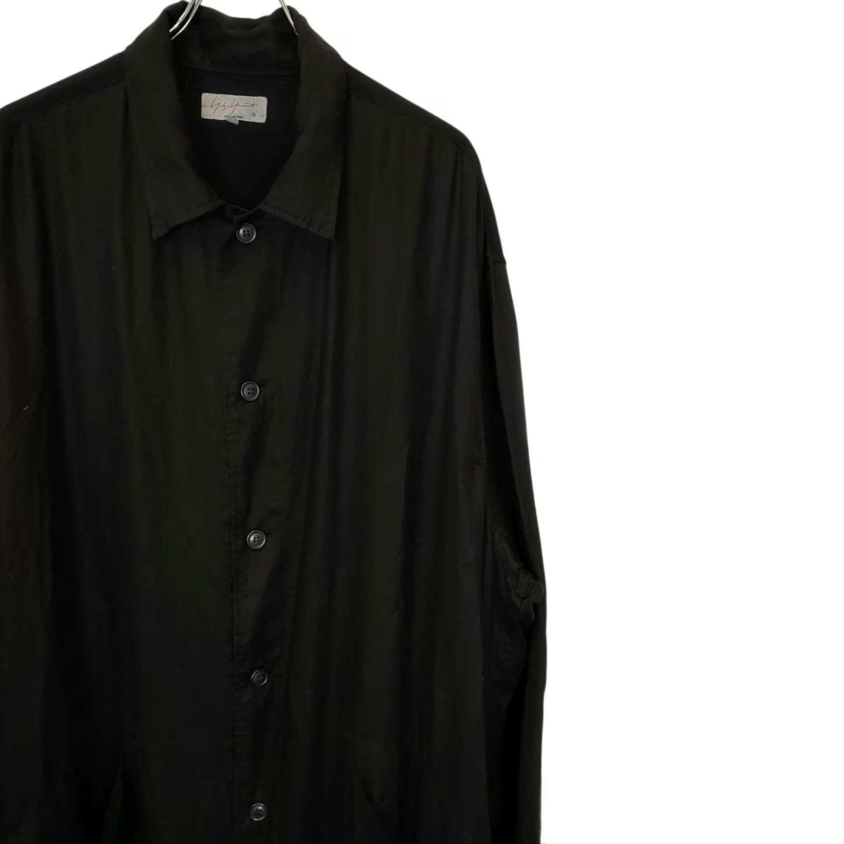 Yohji Yamamoto YOHJI YAMAMOTO POUR HOMME BIG SHIRT Black Size 3 Long Length 20AW Men's Used Size US S / EU 44-46 / 1 - 4 Thumbnail