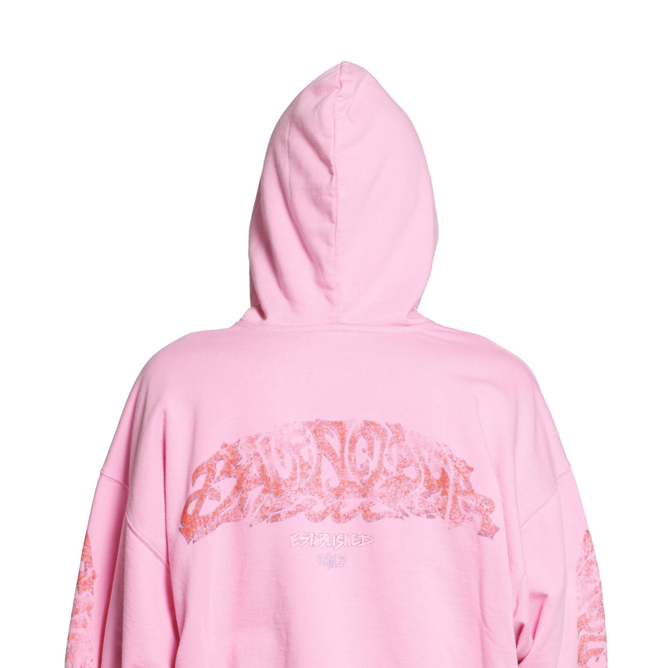 Balenciaga o1tr1nto0725 Offshore Zip-Up Hoodie Medium Fit in Pink Size US L / EU 52-54 / 3 - 2 Thumbnail